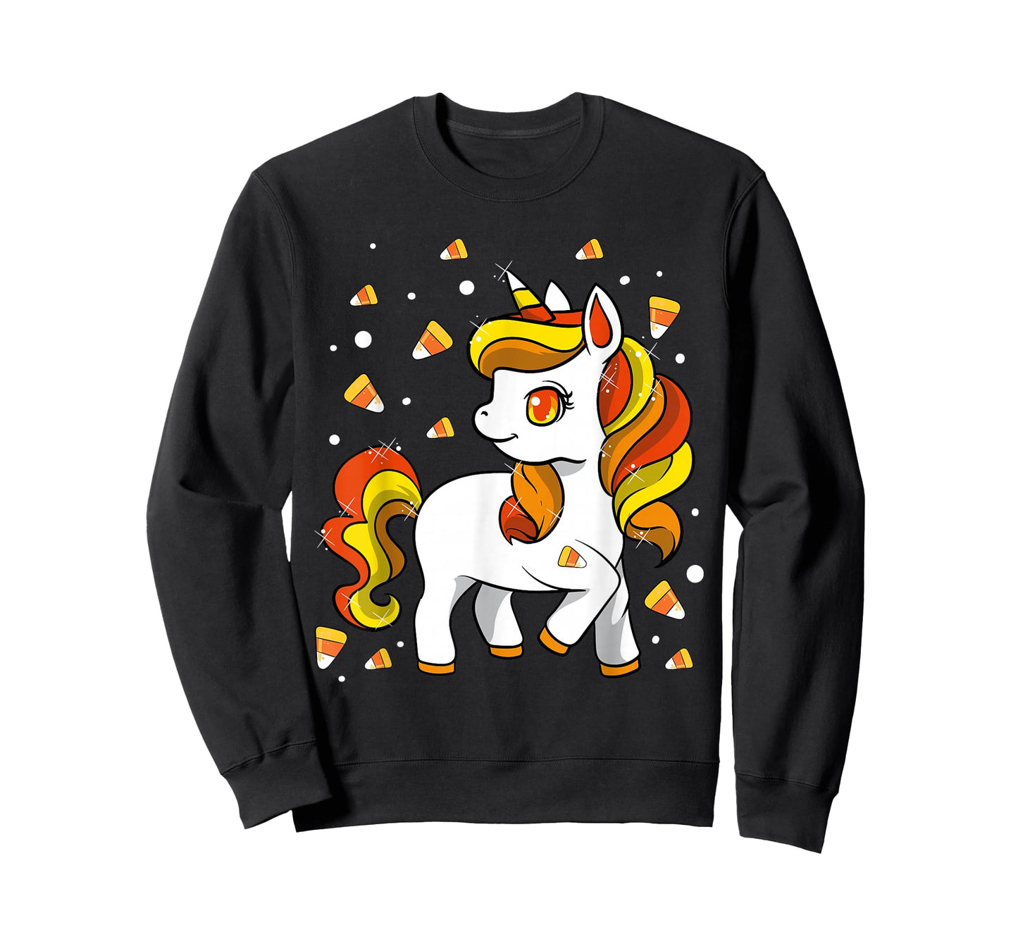 Kids Unicorn Candy Corn Halloween T-Shirt