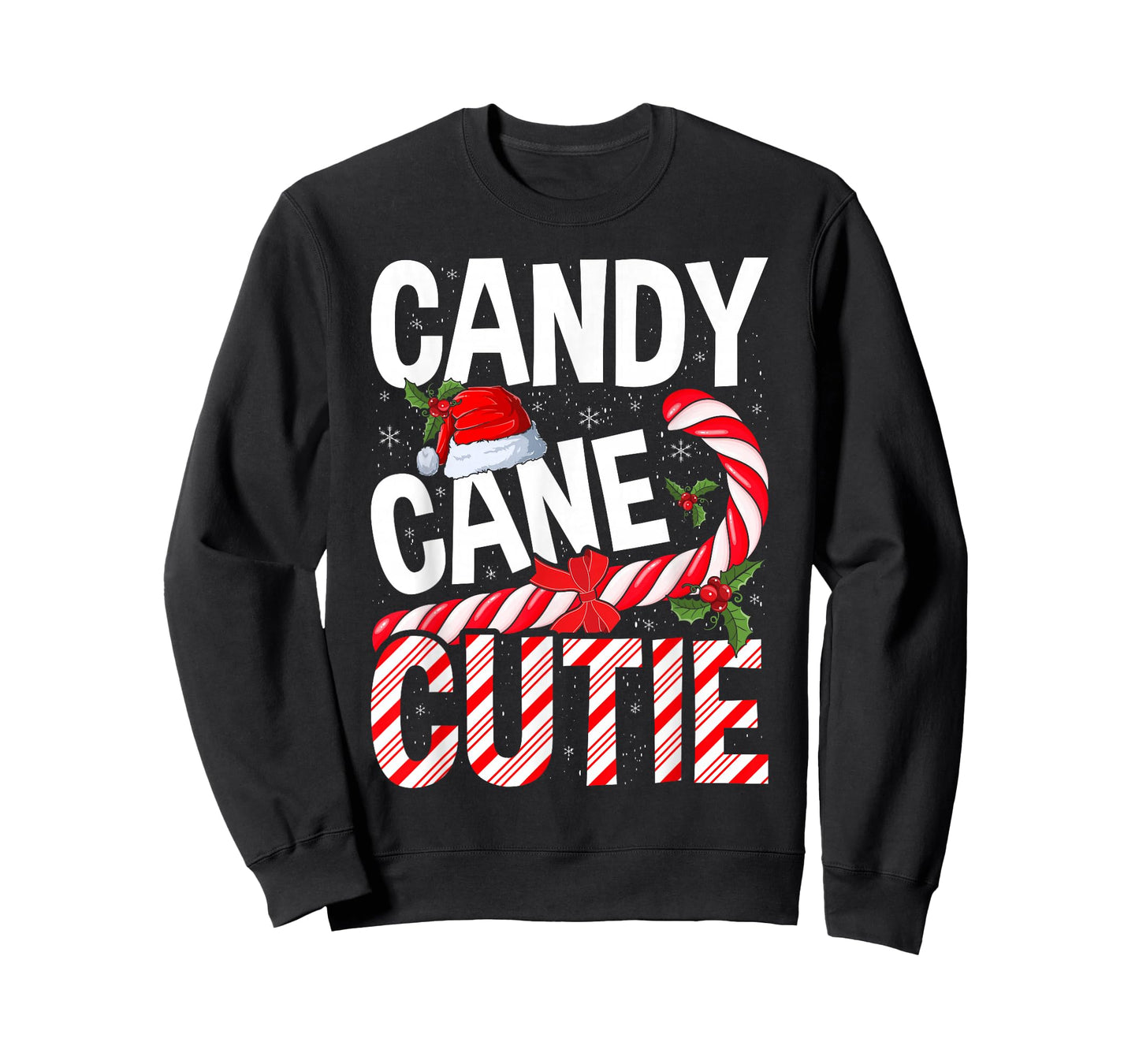 Candy Cane Cutie Christmas Xmas Women Girls Kids Toddler T-Shirt
