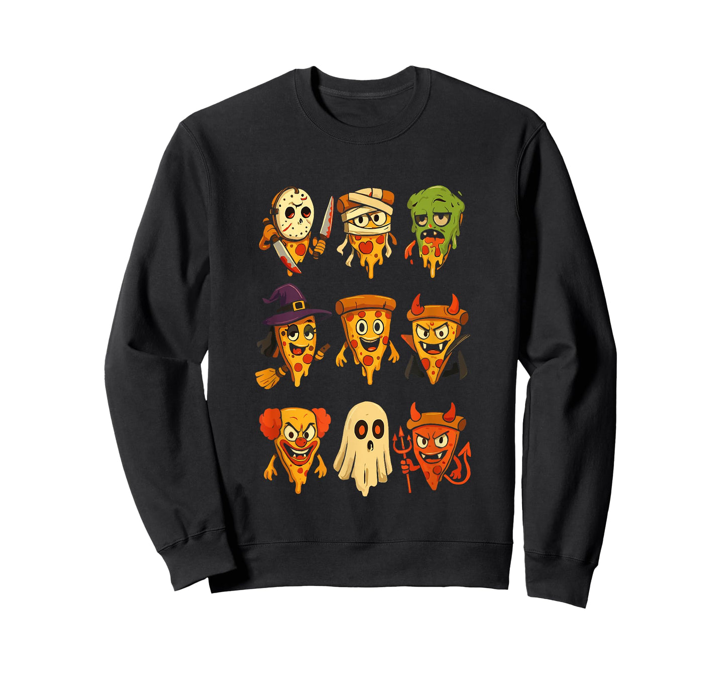 Funny Halloween Pizza T-Shirt