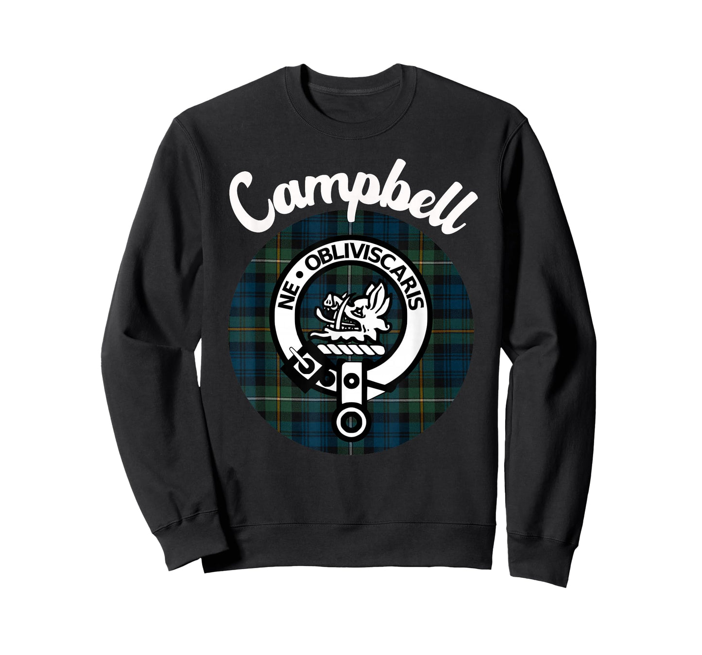 Campbell Clan Scottish Name Coat Of Arms Tartan T-Shirt