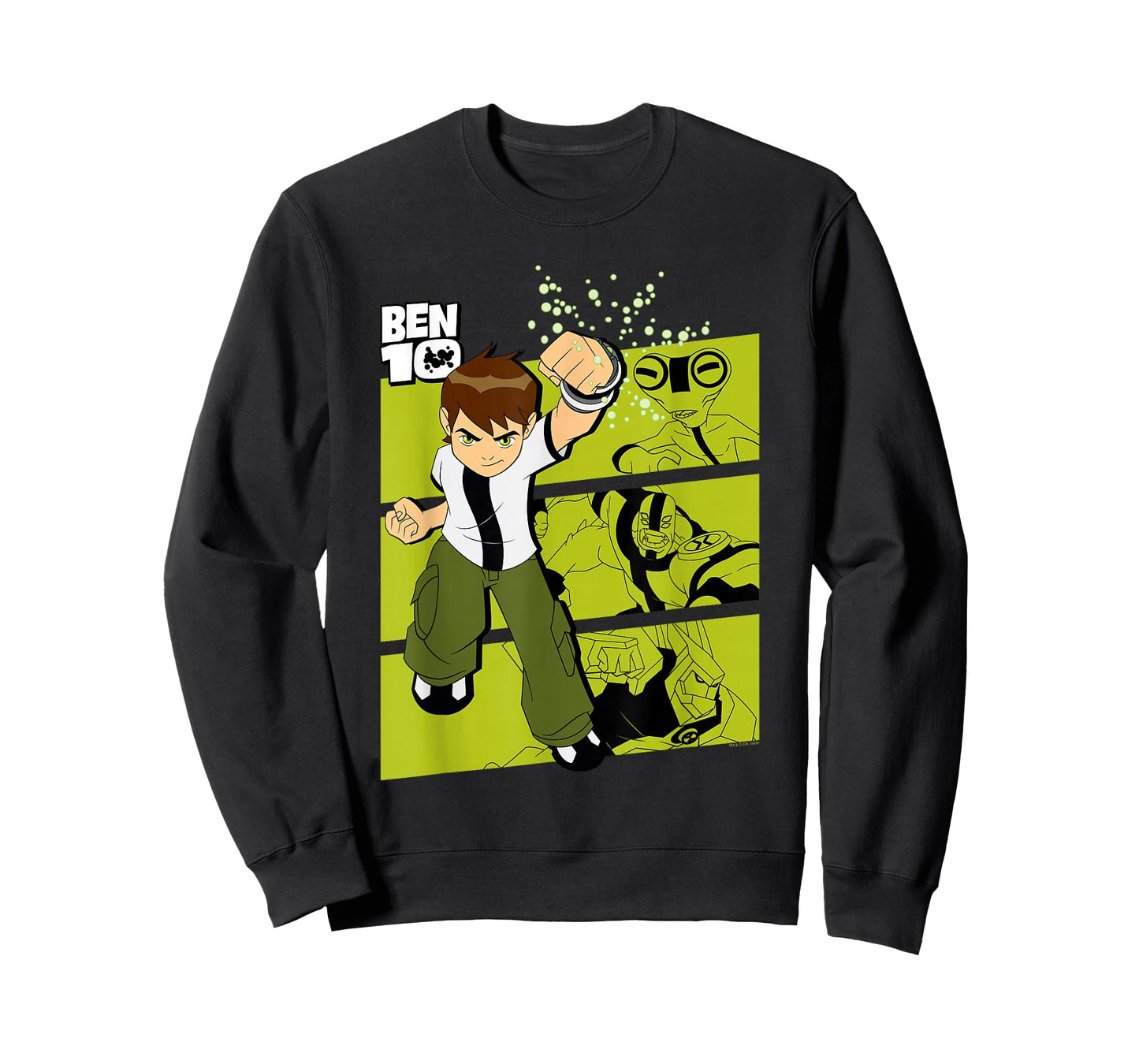Ben 10 Three Alien Transformation Blocks Cartoon T-Shirt