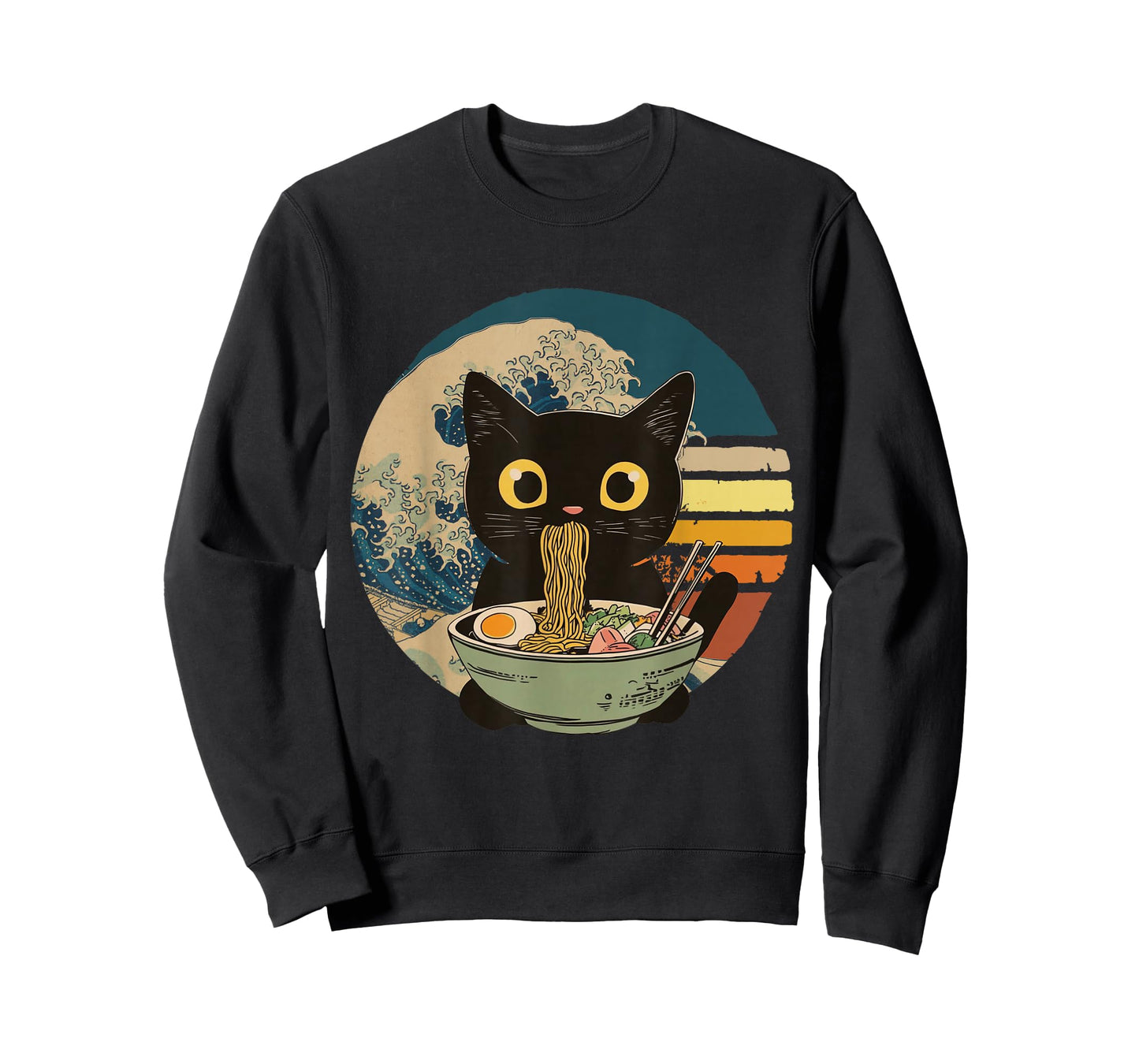 Cat Ramen Noodles Cat Japanese Kawaii Cat Japan Anime Cat T-Shirt
