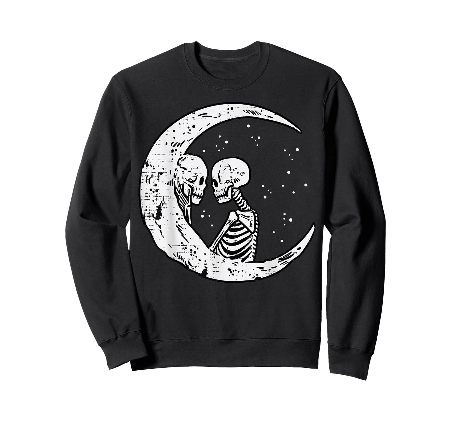 Moon Skeleton Couple Kiss Cute Halloween Costume Women Men T-Shirt