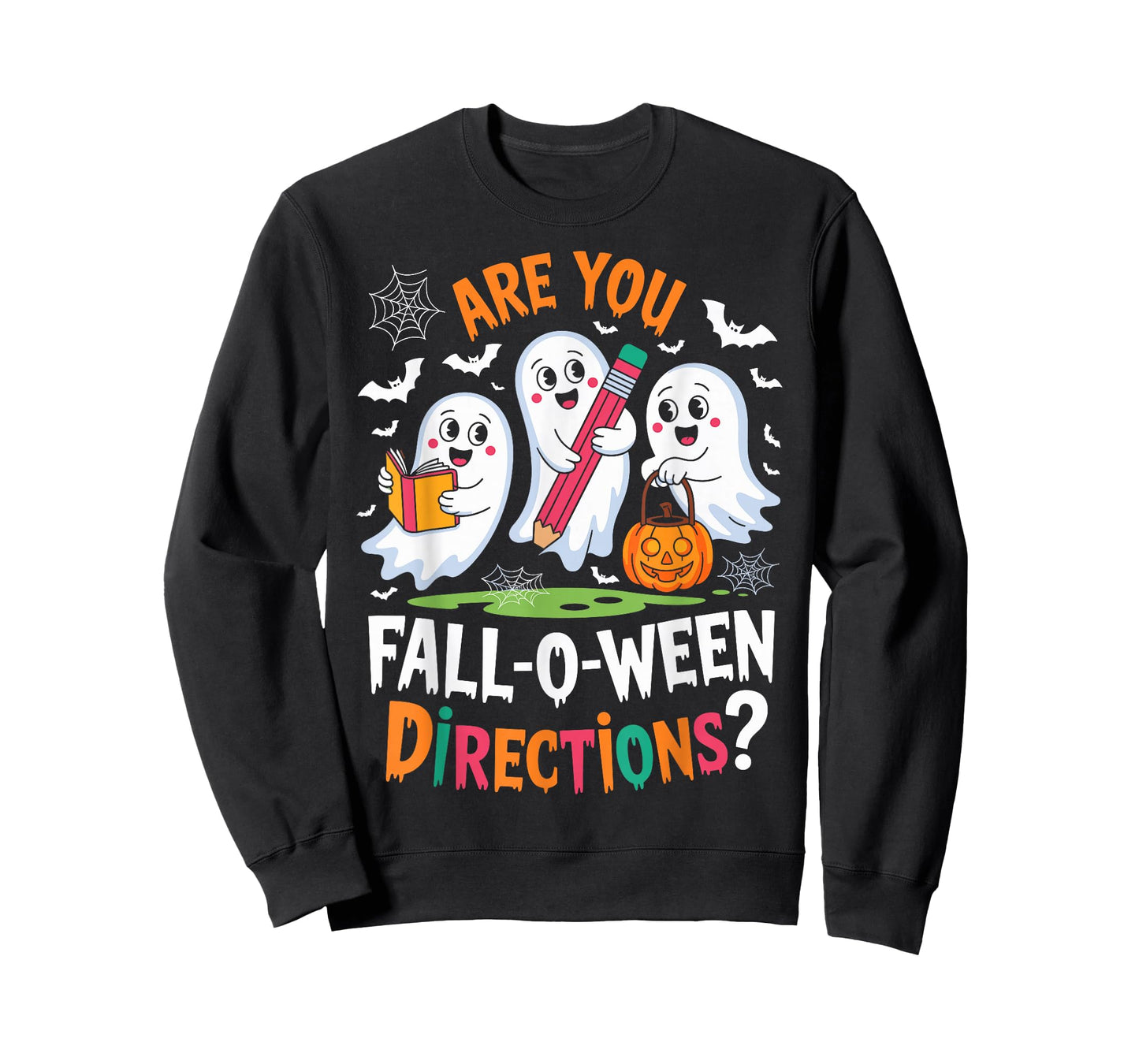 Funny are You Fall O Ween Directions Teacher Halloween Ghost T-Shirt
