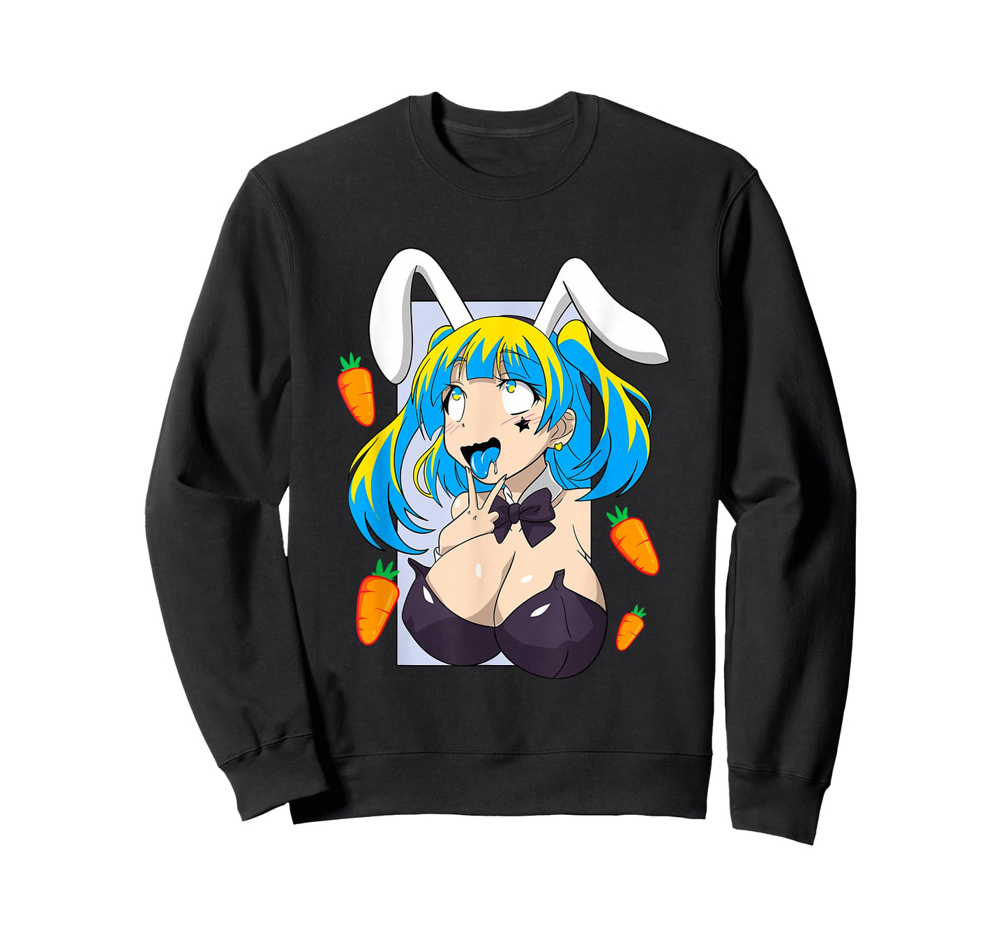 Ahegao Shirt Anime face Rabbit Cosplay Lewd tees T-Shirt