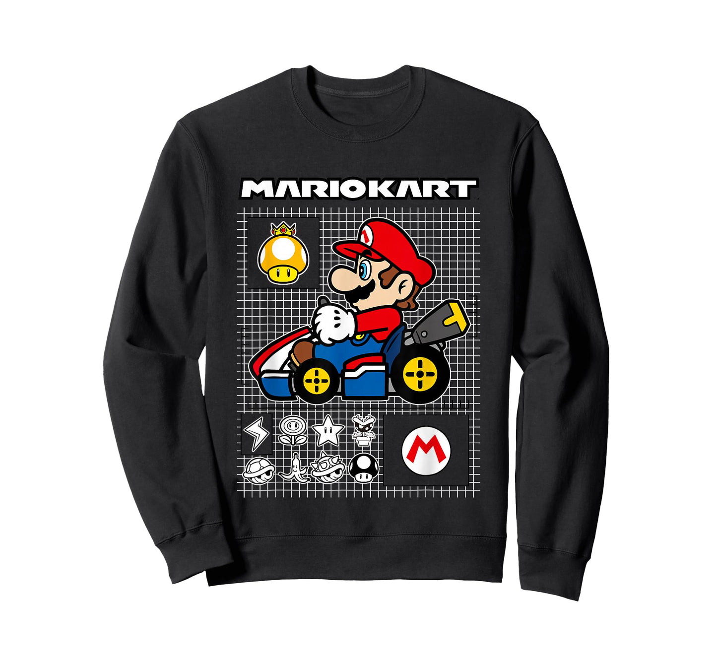 Mario Kart Rally Driver Schematics Mario T-Shirt
