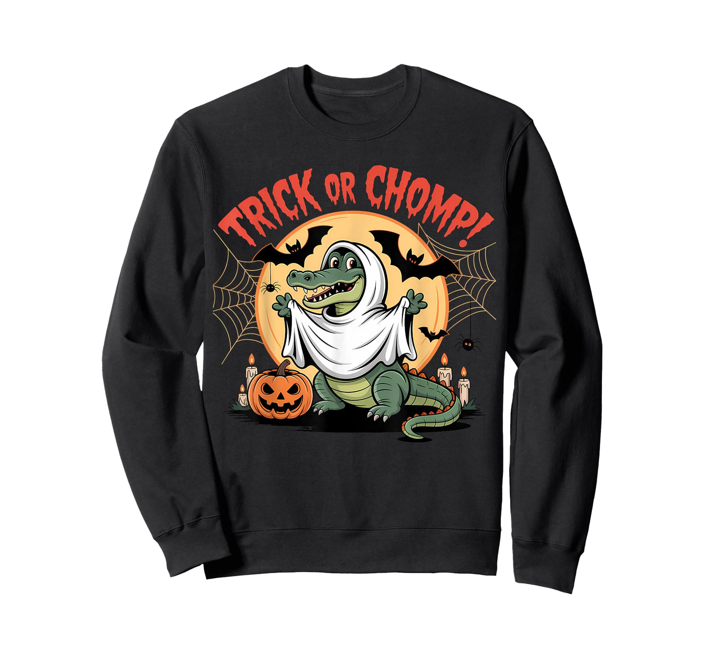 Trick or Chomp Funny Halloween Alligator T-Shirt
