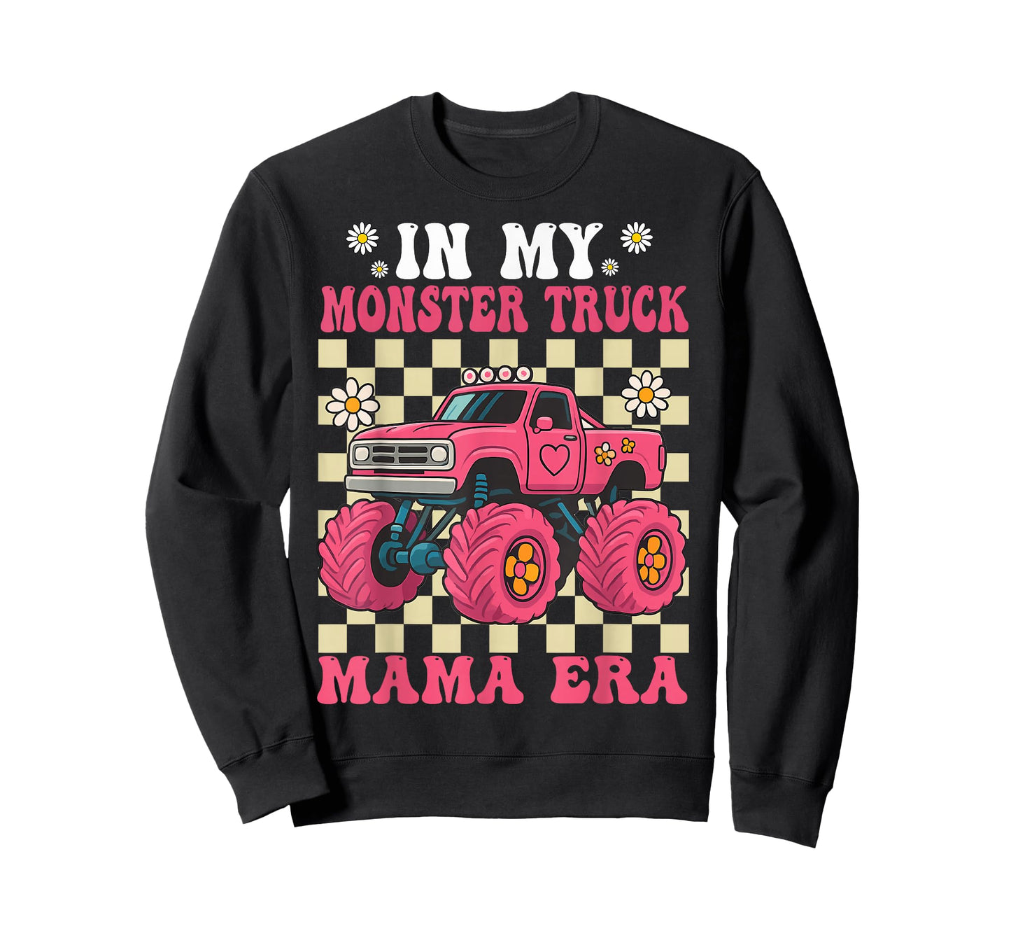 Groovy in My Monster Truck Mom Era Monster Truck Mama T-Shirt