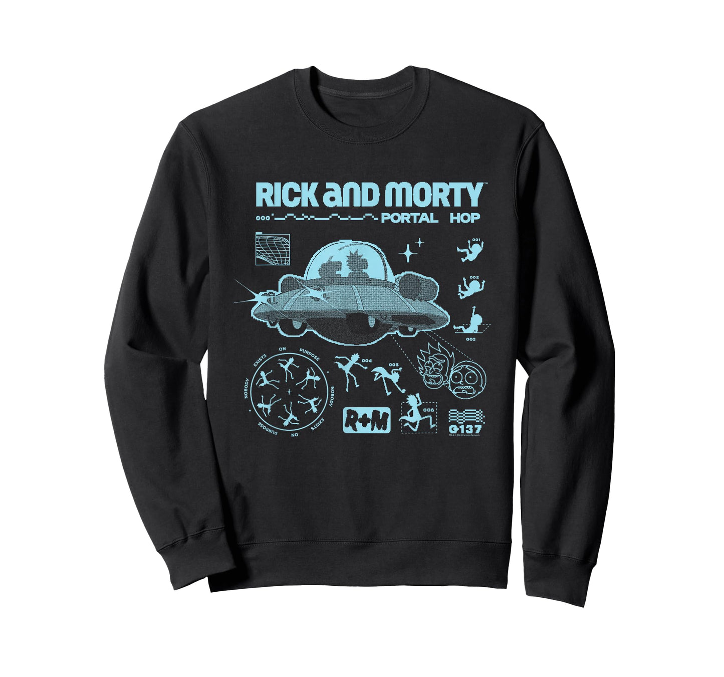Rick and Morty Space Ship Alien Portal Hop T-Shirt