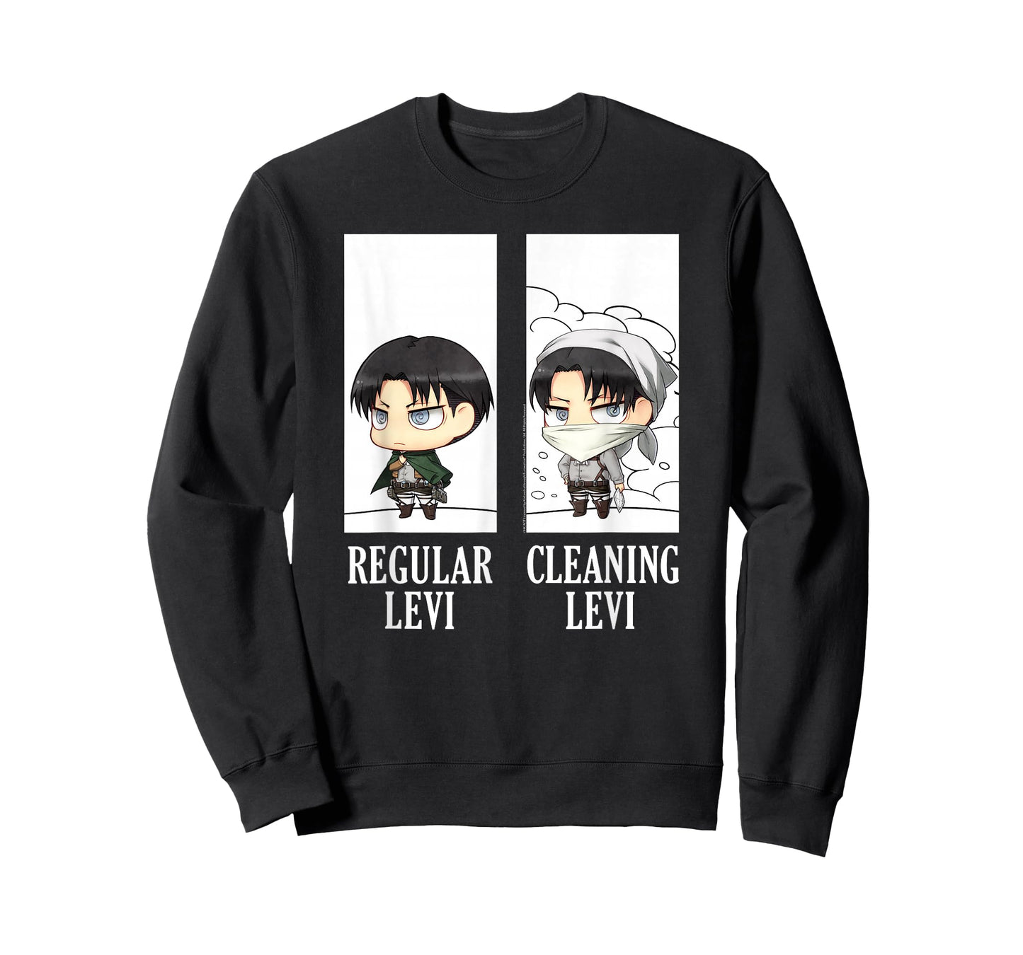 Attack on Titan Regular/Cleaning Levi Chibi AOT Anime T-Shirt