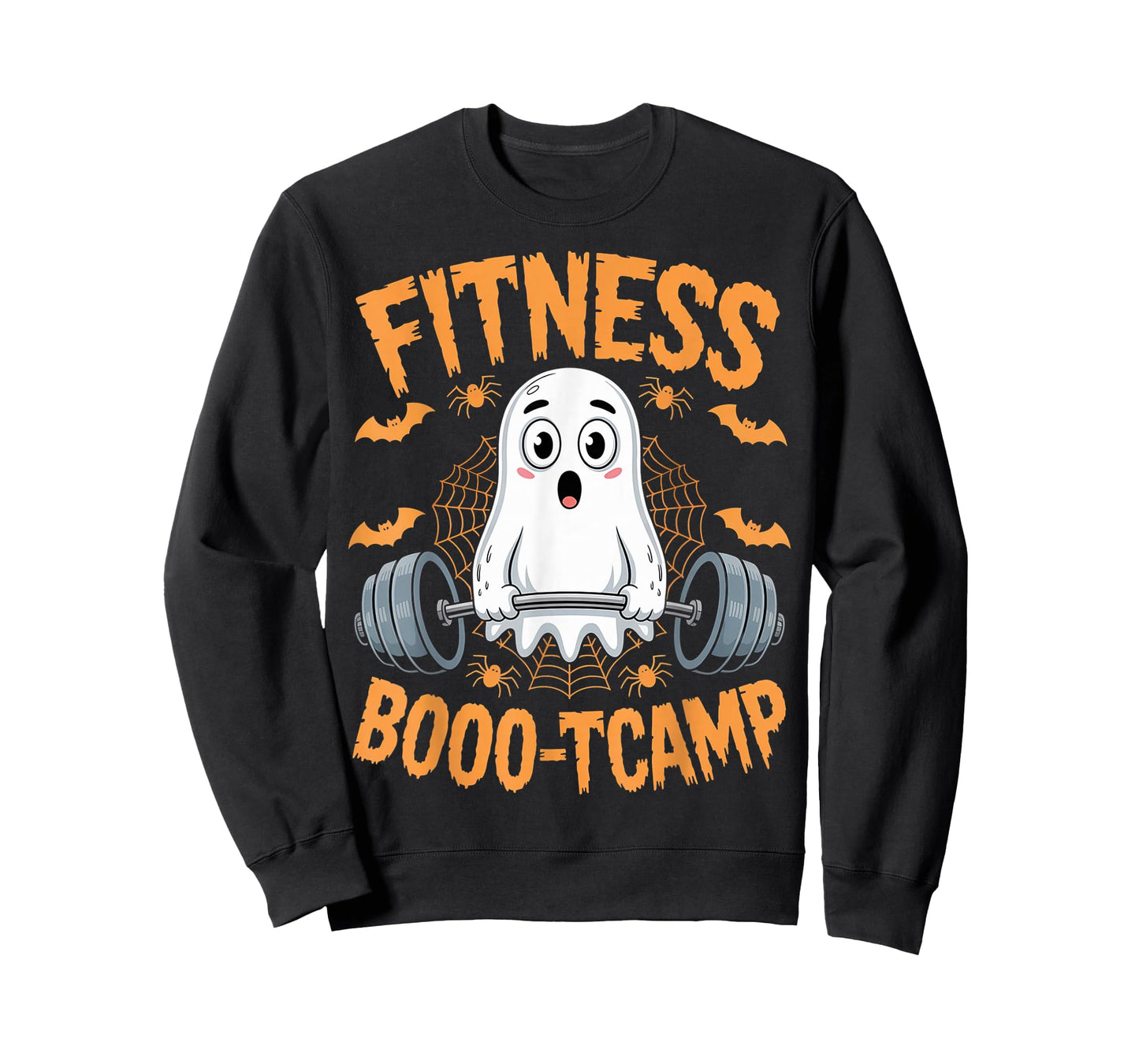 Fitness Boo-tcamp Gym Ghost Spooky Weightlifting Halloween T-Shirt