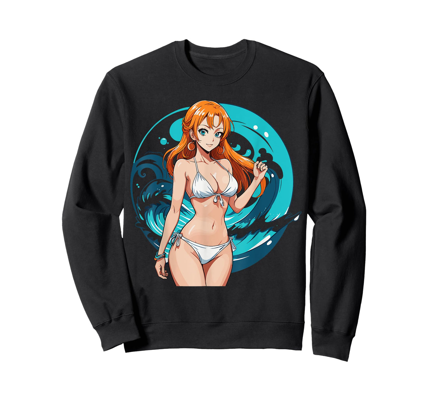 Sexy Waifu Beach Anime Girl Japanese T-Shirt