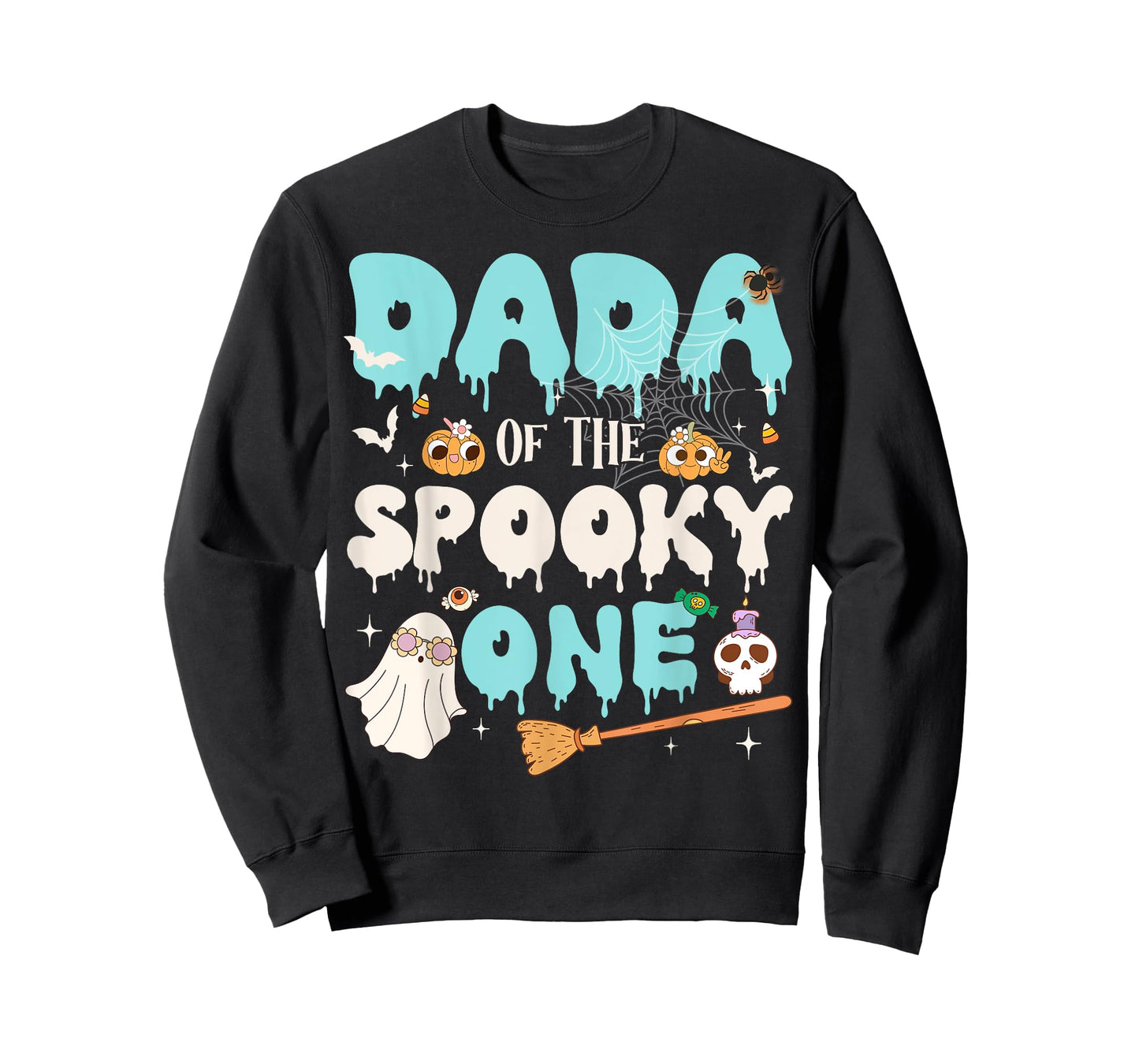 Dada of The Spooky One Boy 1st Birthday Halloween Family T-Shirt