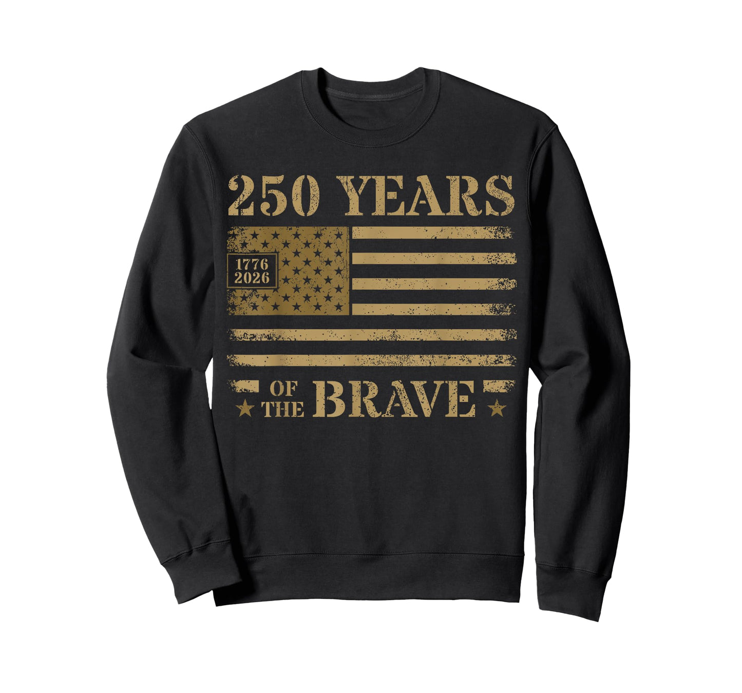 250 Quarter Millennium of The Brave Rugged Flag for Men T-Shirt