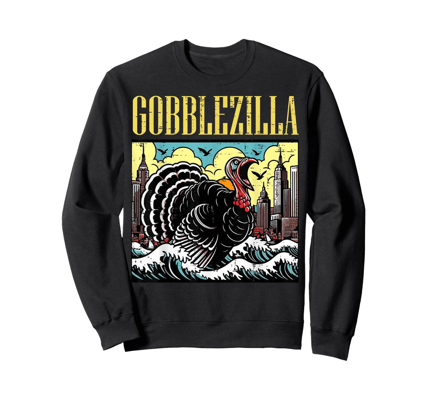 Thanksgiving Turkey Monster Funny Gobblezilla Men Women Kids T-Shirt