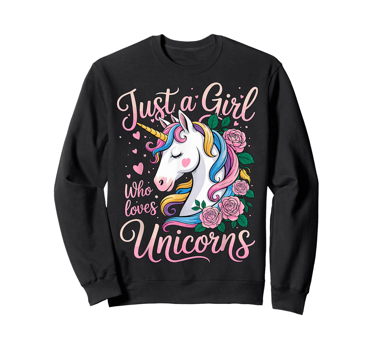 Unicorn Cute Just a Girl Who Loves Unicorns T-Shirt