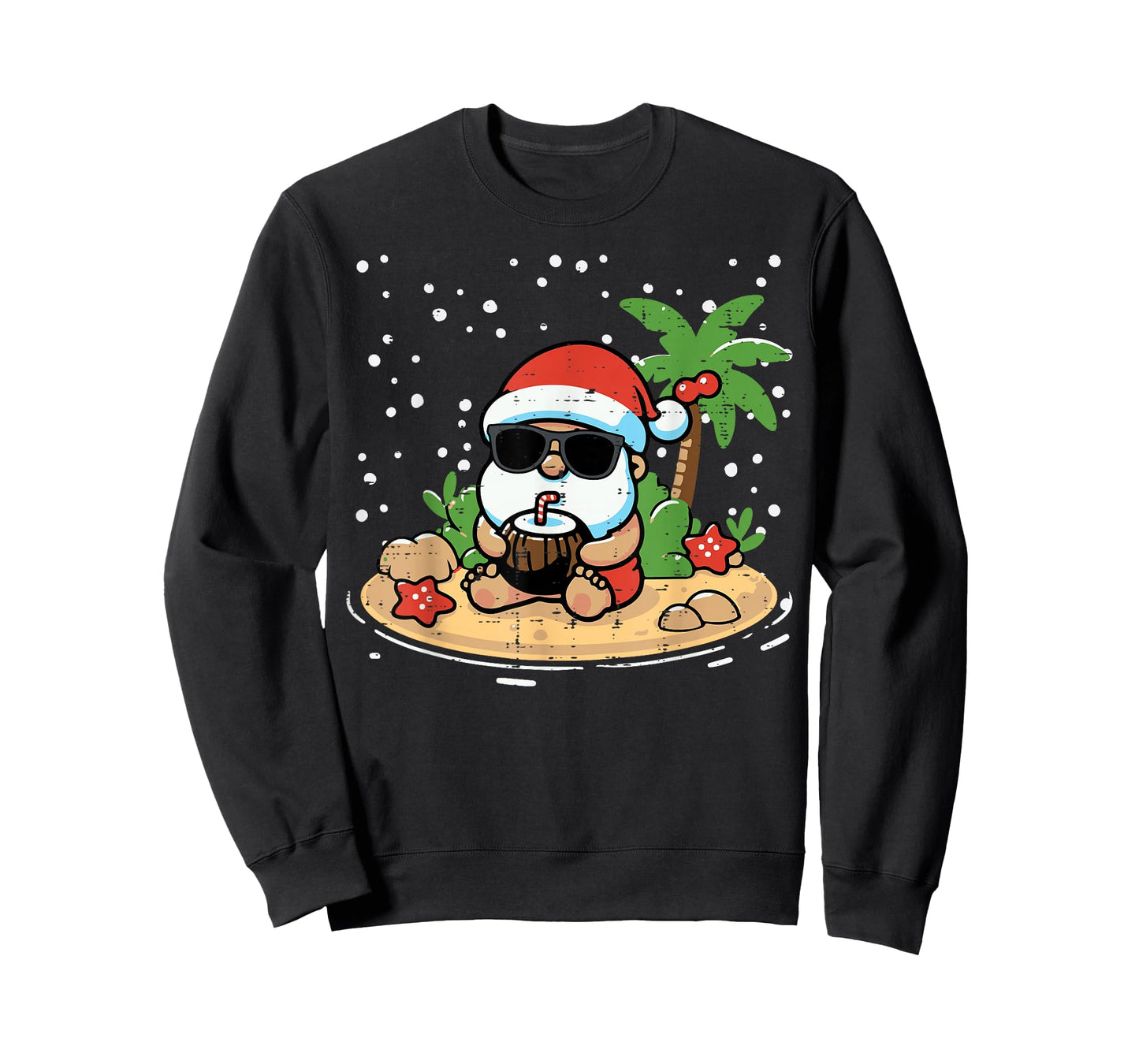 Christmas Santa Beach Xmas Tropical Hawaii Men Women Kids T-Shirt