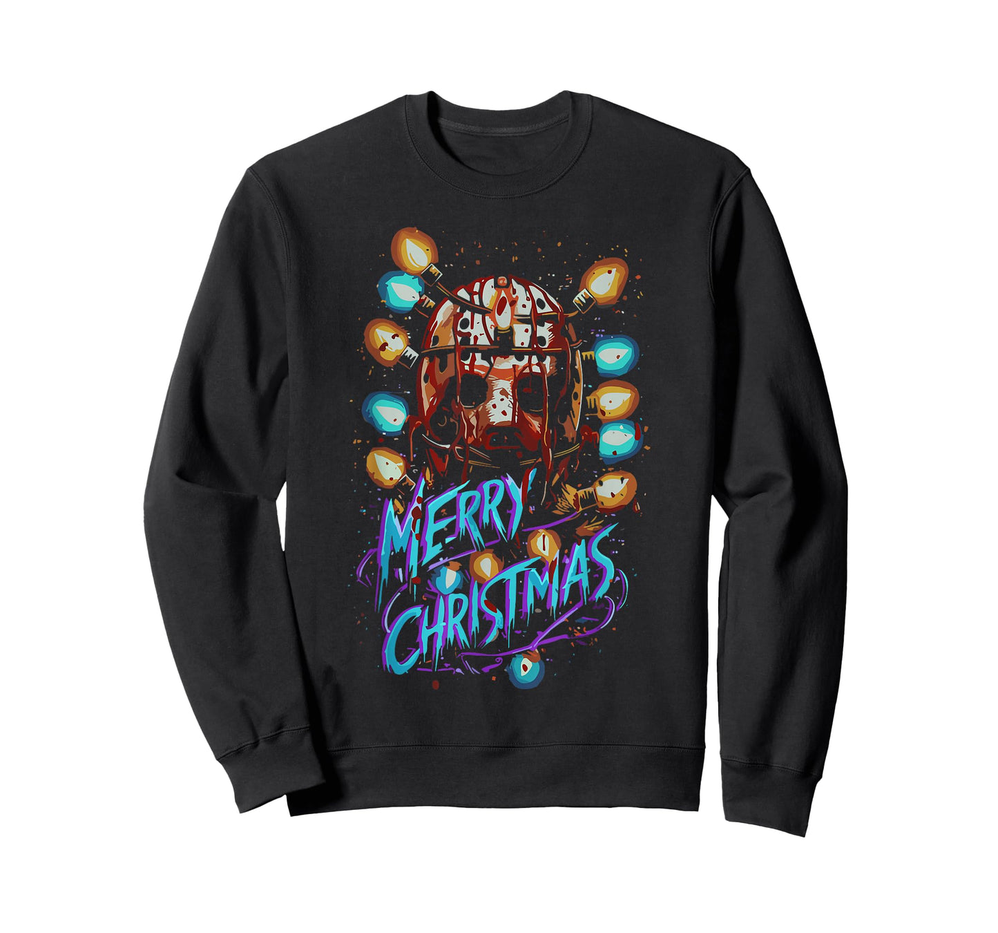 Merry Christmas Festive Slasher Candy Cane Menace T-Shirt