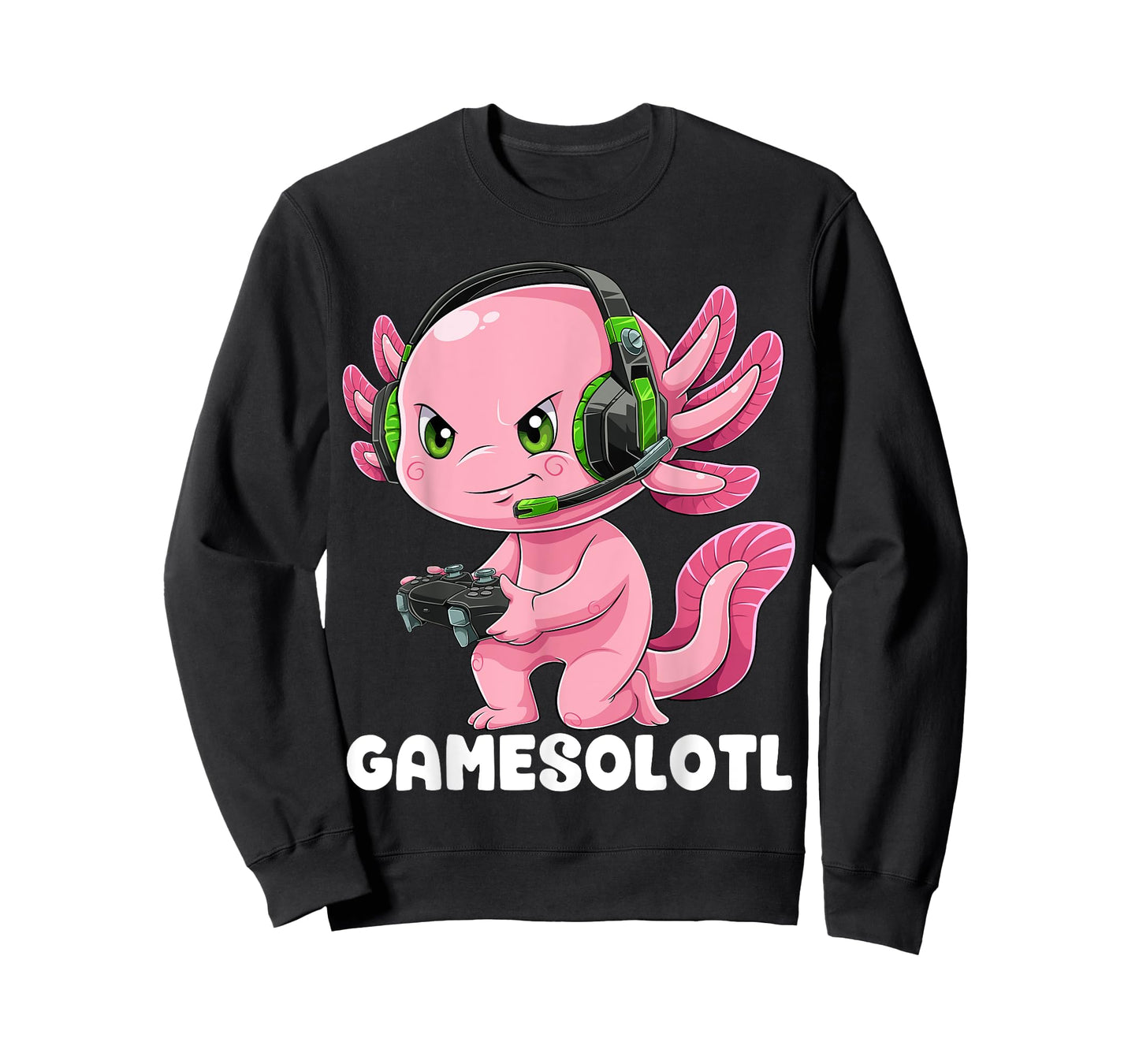 Gamer Axolotl Shirt Gamesolotl Fish Gaming Video Gamer Anime T-Shirt