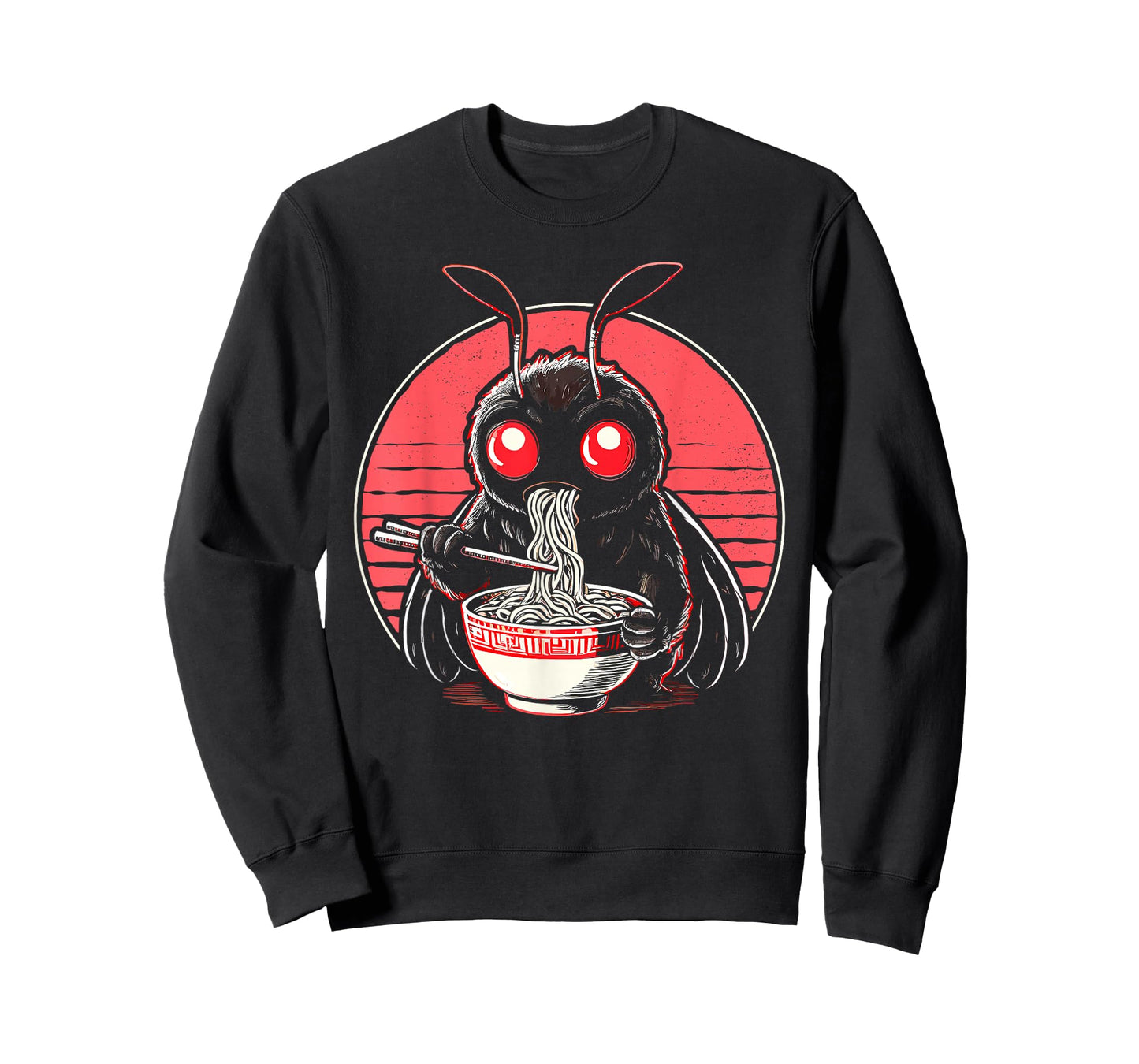 Retro Mothman Ramen Kawaii Japanese Noodles T-Shirt