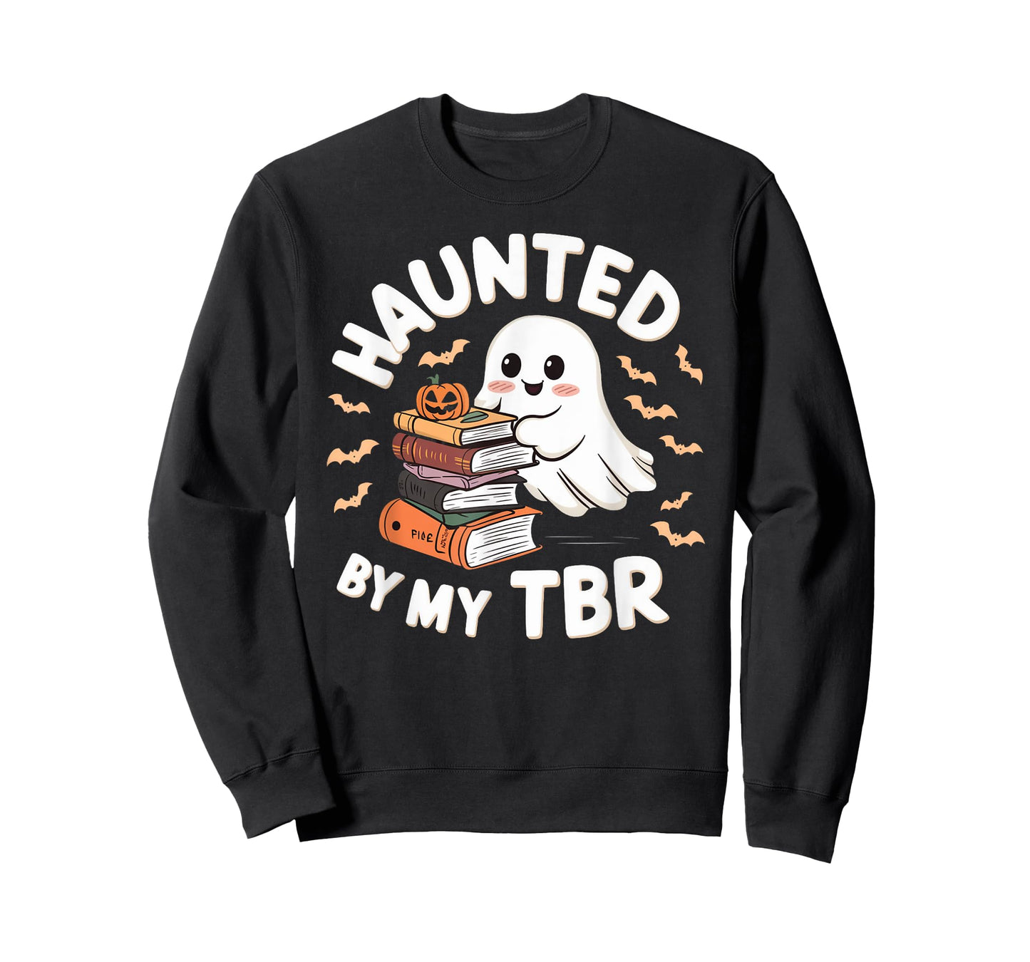 Haunted By My TBR Cute Ghost Book Reading Teacher Halloween T-Shirt