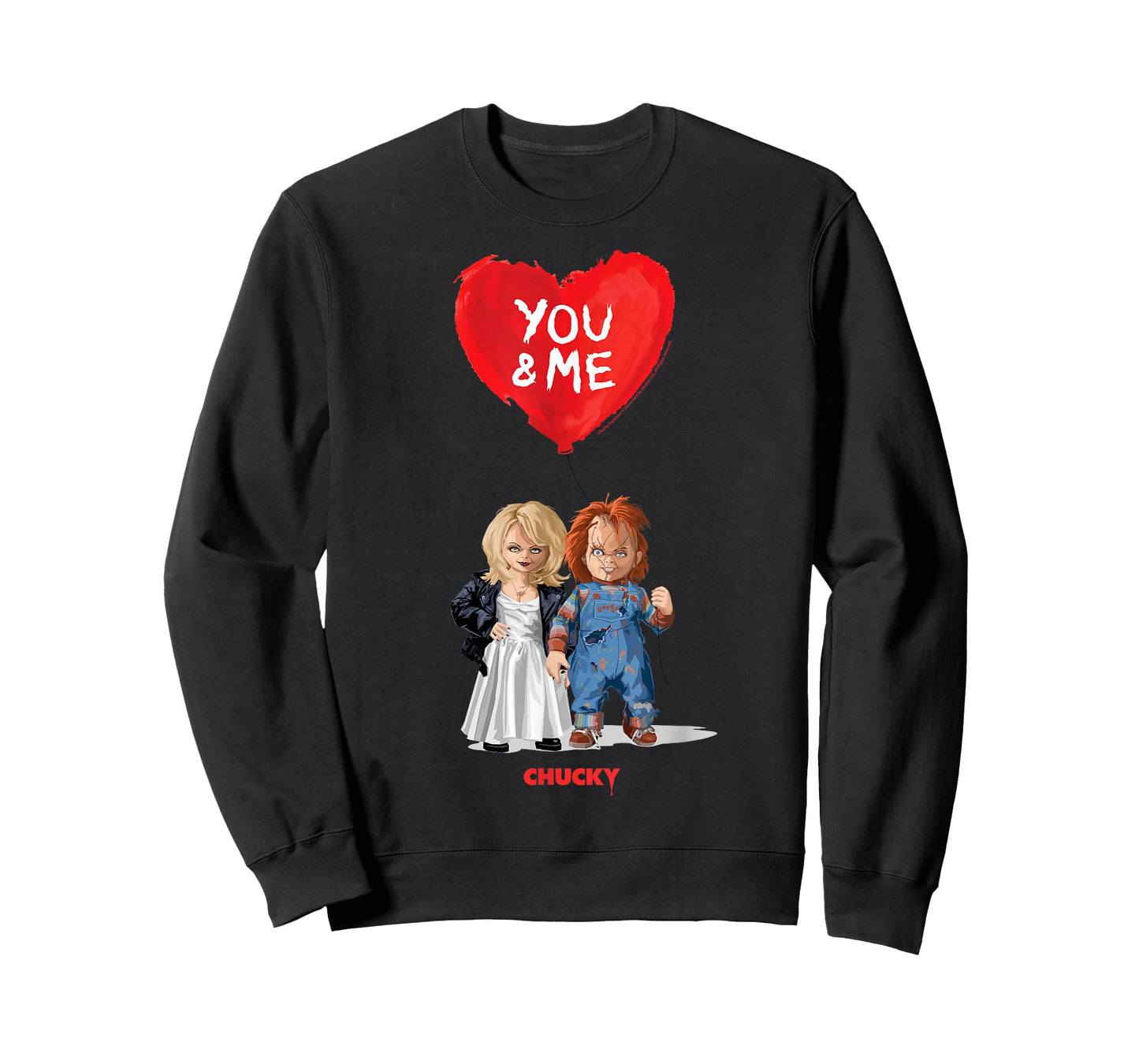 Chucky & Tiffany Blood Red Balloon T-Shirt