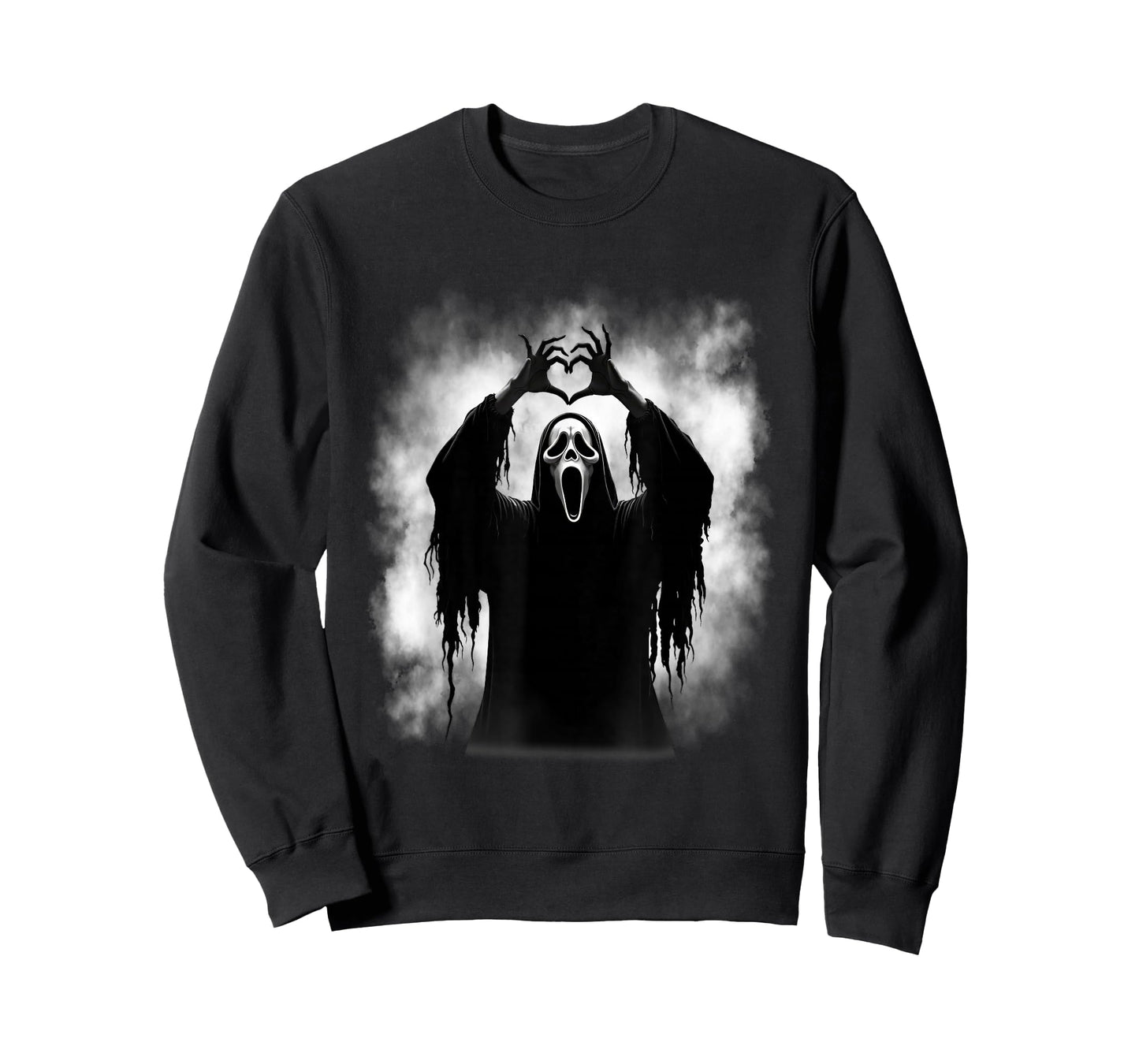Halloween Scary Face Horror Creepy Ghost Heart Hands Spooky T-Shirt