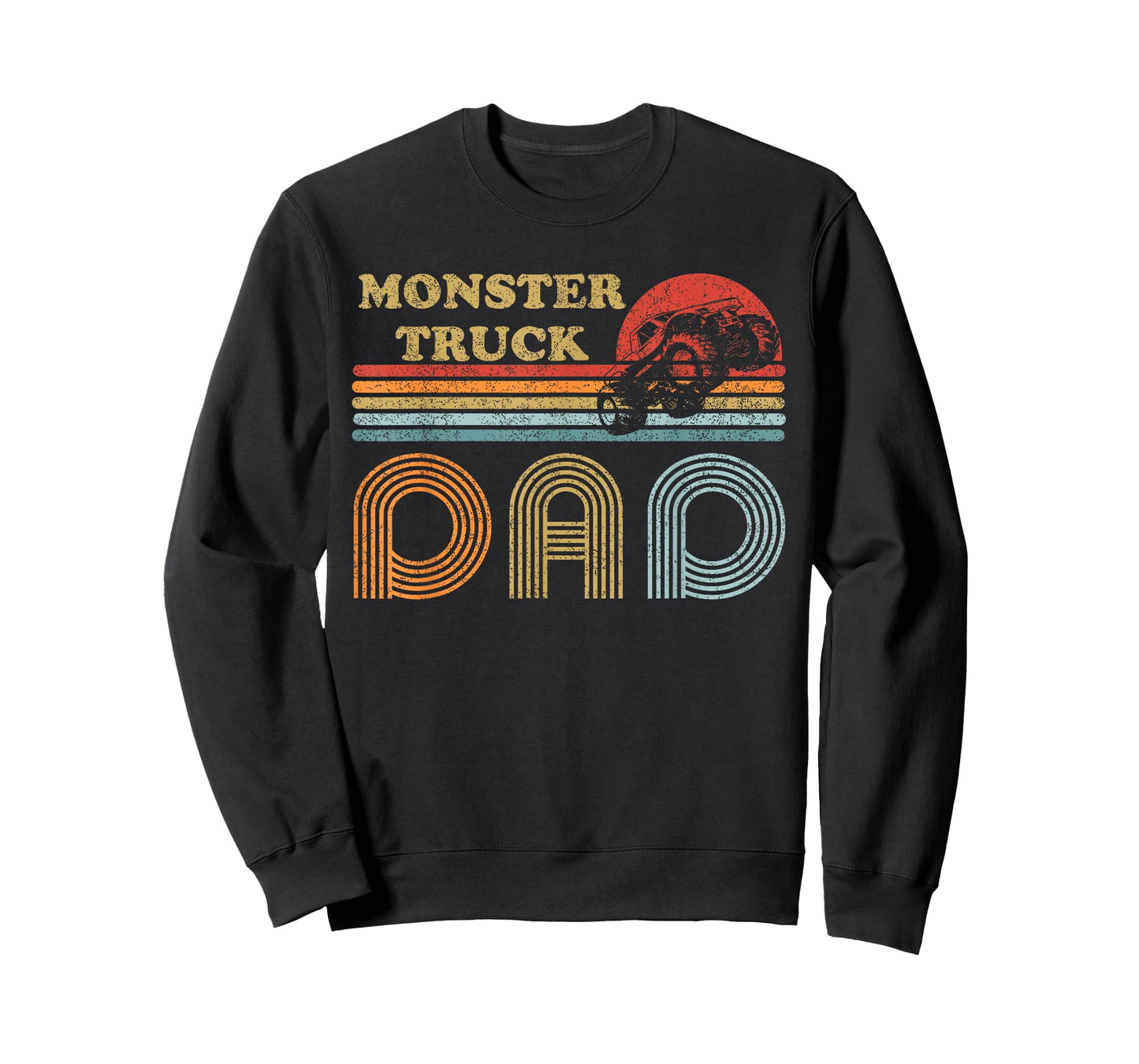 Monster Truck Dad Shirt Vintage Sunset Retro Horizon Lines T-Shirt