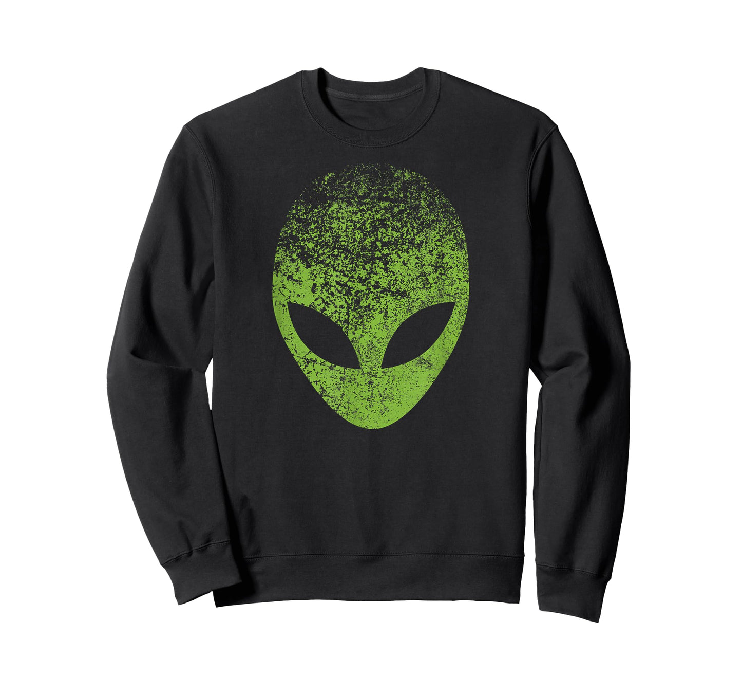 Alien Head Distressed Green Alien Face, Area 51, Roswell UFO T-Shirt
