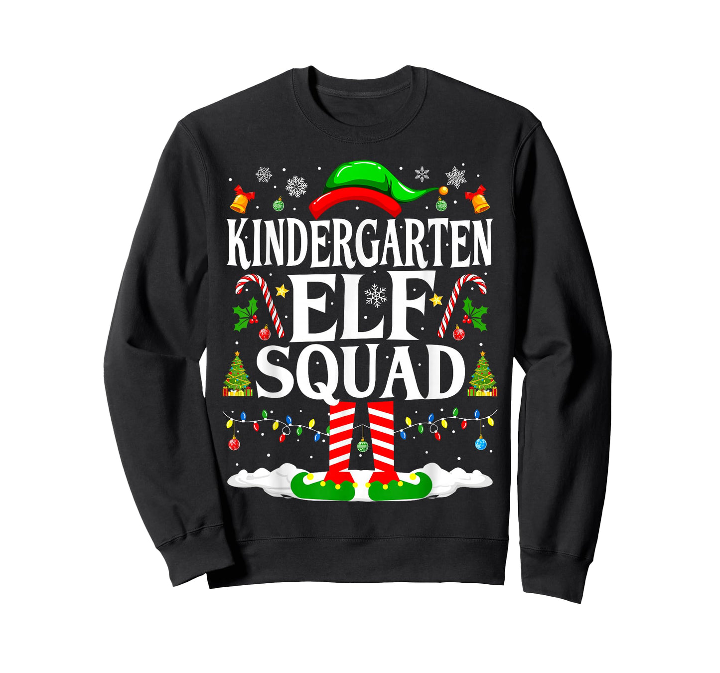 Kindergarten Elf Squad Xmas Funny Christmas Kindergarten Elf T-Shirt