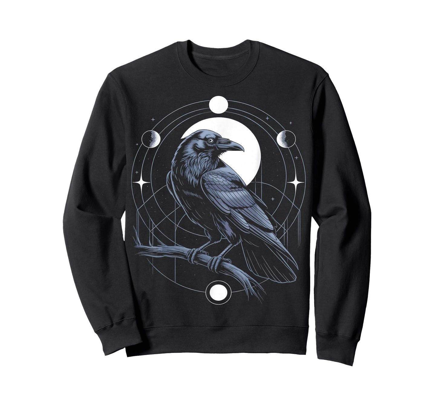 Raven Crow Dark Bird Witchcraft Omens Midnight T-Shirt