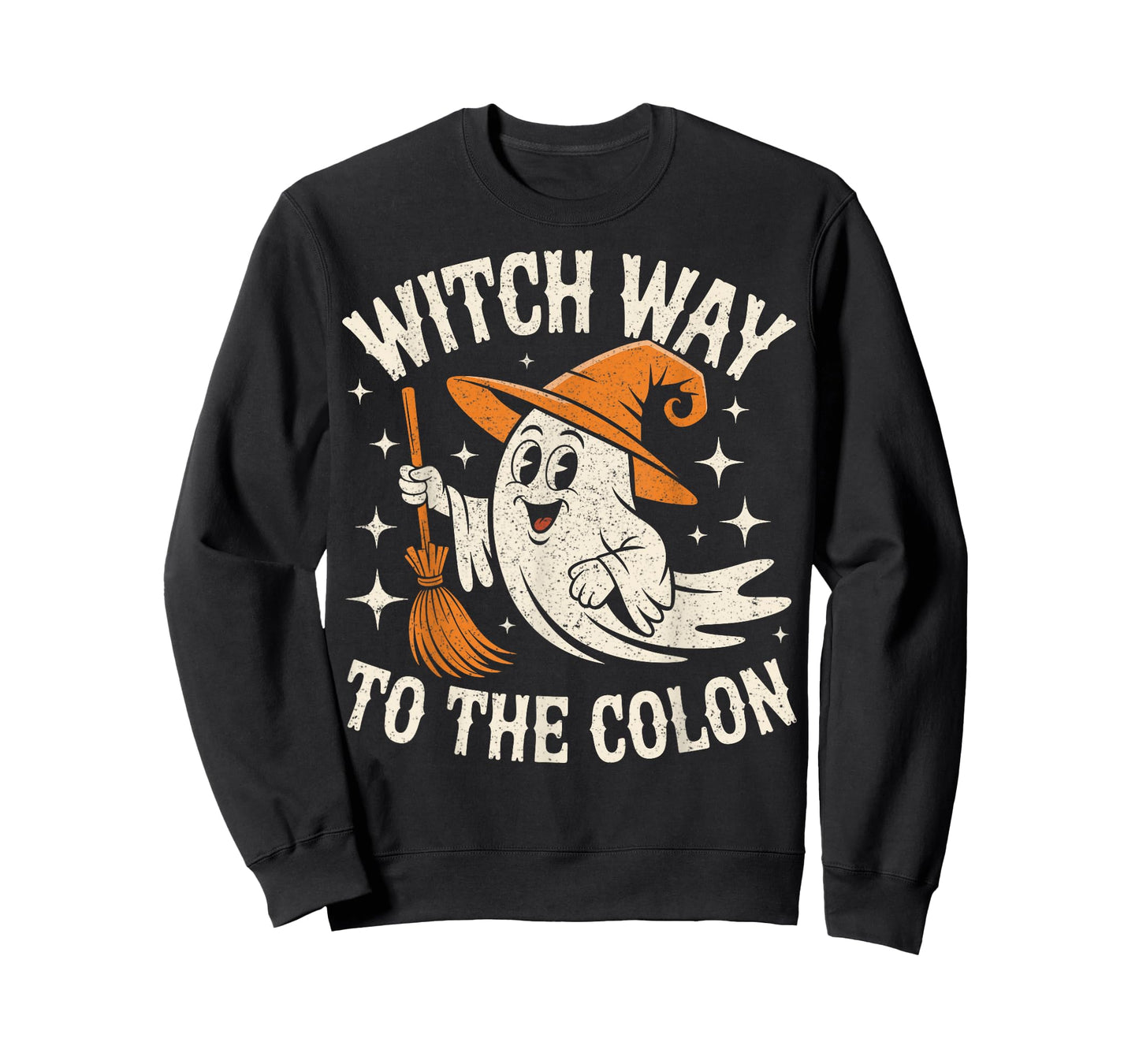 Witch Way To The Colon Cute Ghost Endoscopy Nurse Halloween T-Shirt