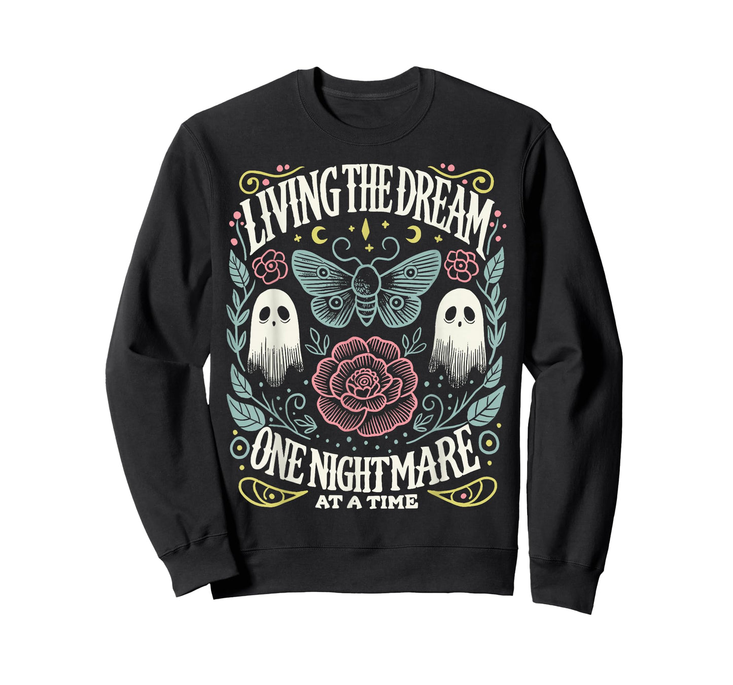 Living The Dream One Nightmare at The Time Funny Halloween T-Shirt