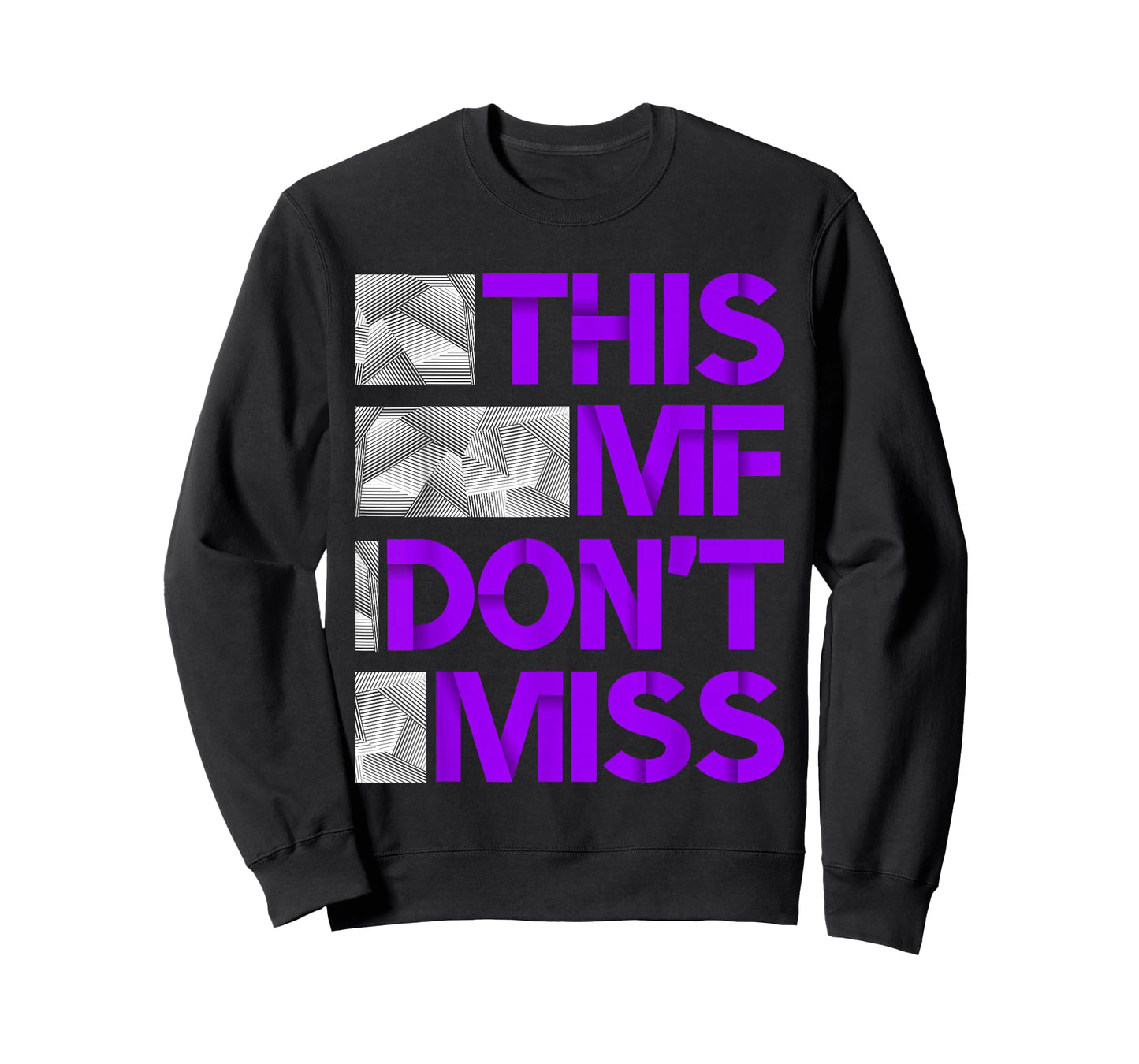 Purple This MF Don't Miss Purple Color Graphic T-Shirt