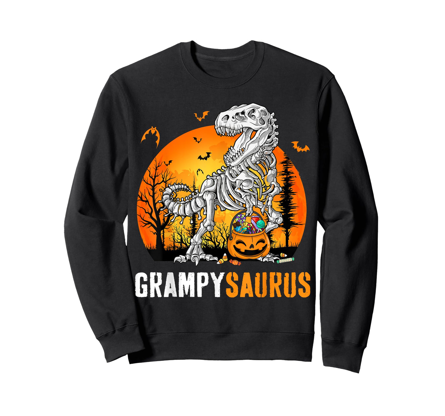 Grampysaurus Dinosaur Skeleton Halloween Grampy Saurus T-Shirt