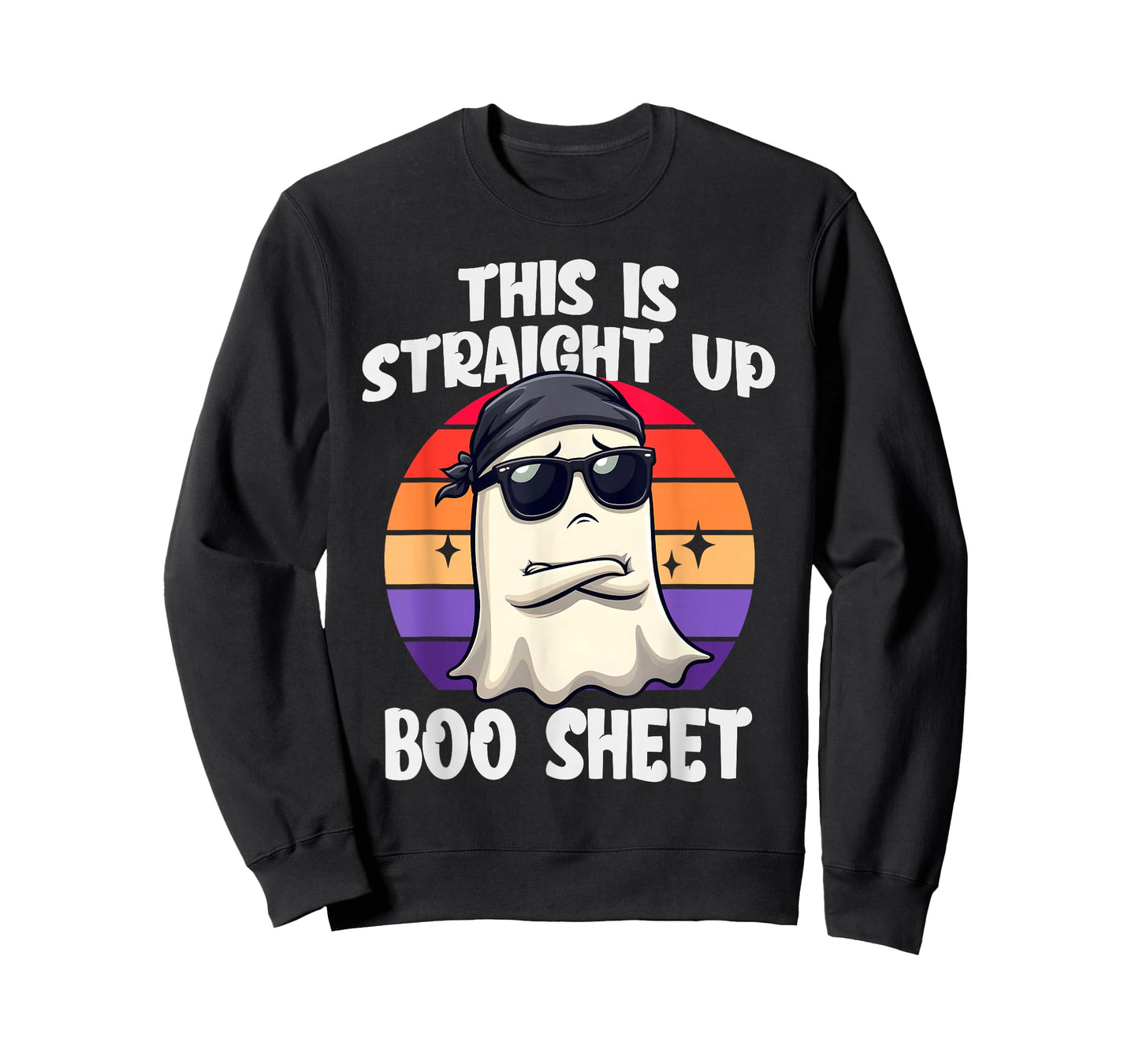 This Is Straight Up Boo Sheet Sarcastic Ghost Halloween Boys T-Shirt