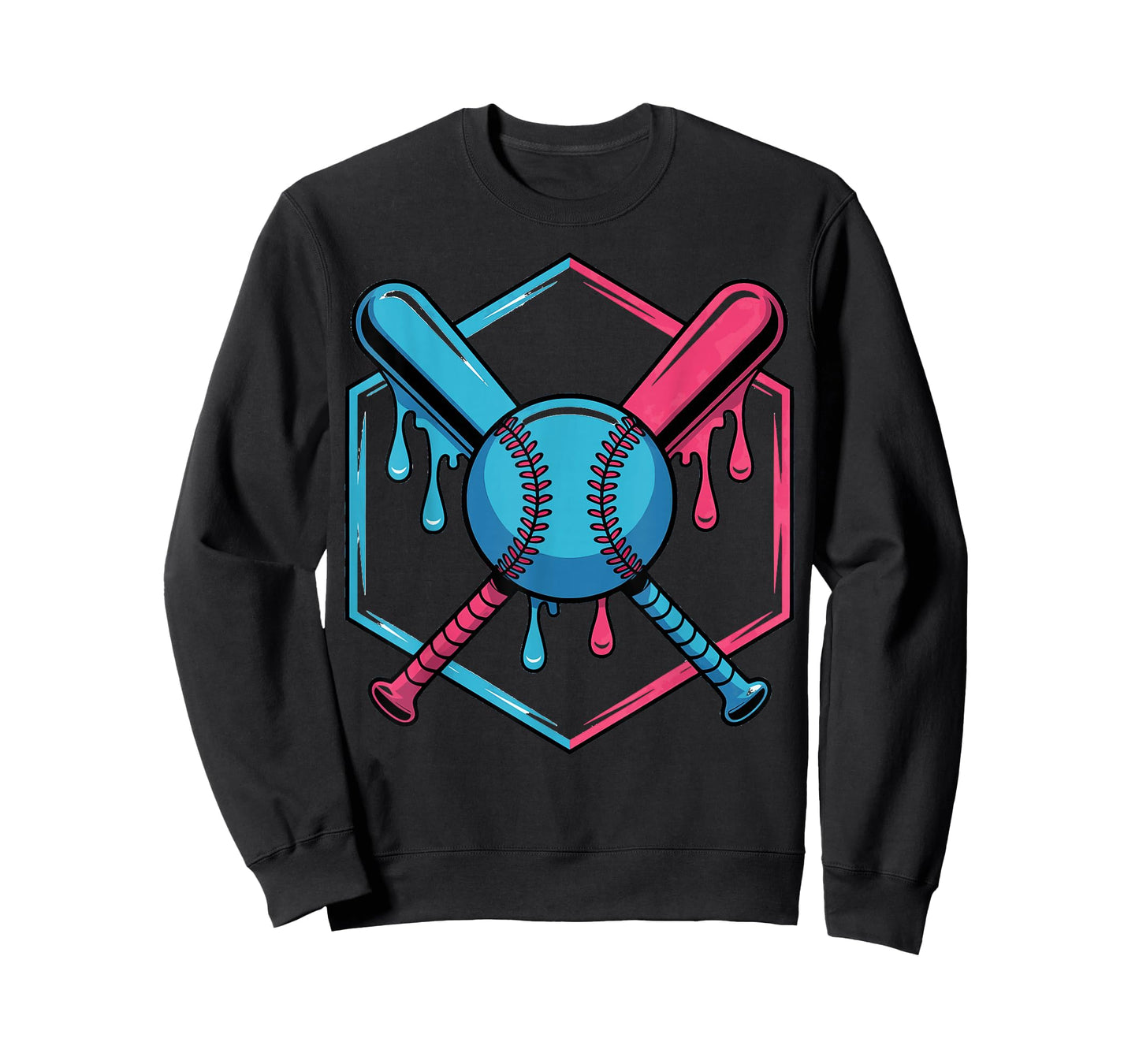 Baseball Drip For Boys Ice Cream Drip Youth Boys Baseball T-Shirt