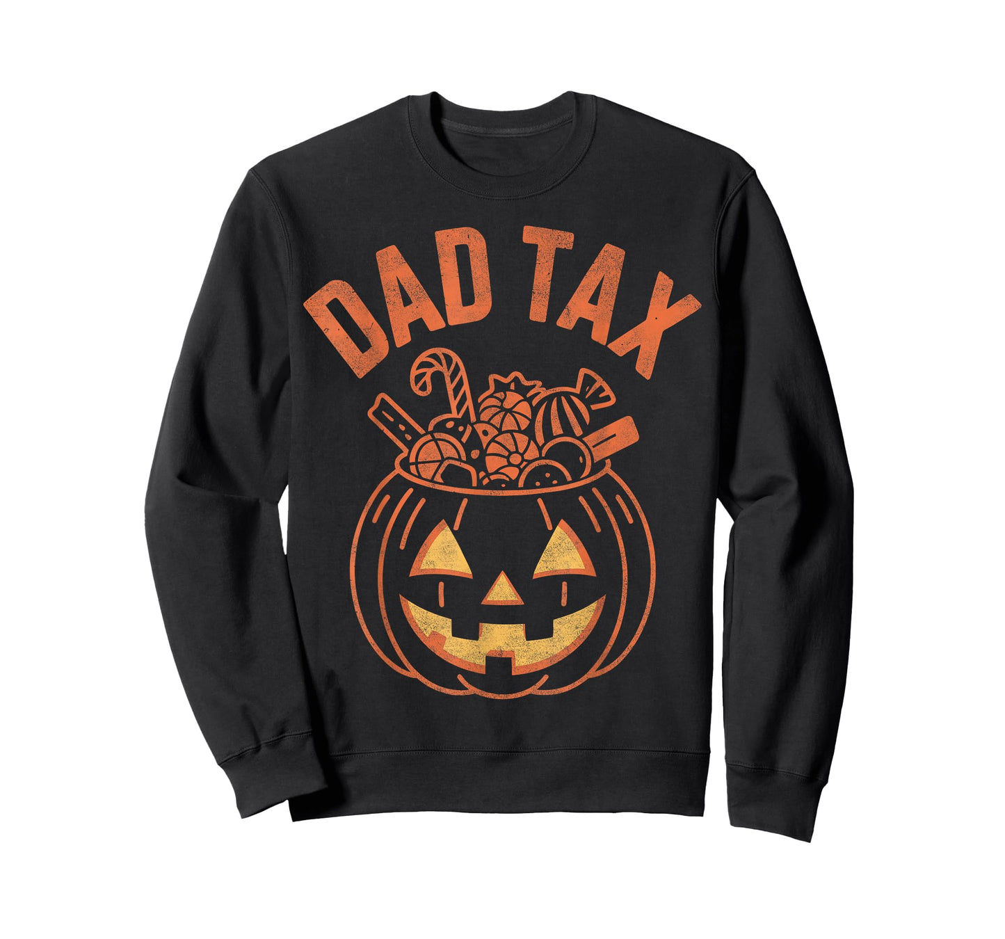 Dad Tax Halloween Pumpkin Candy Funny Family Men Dad Joke T-Shirt