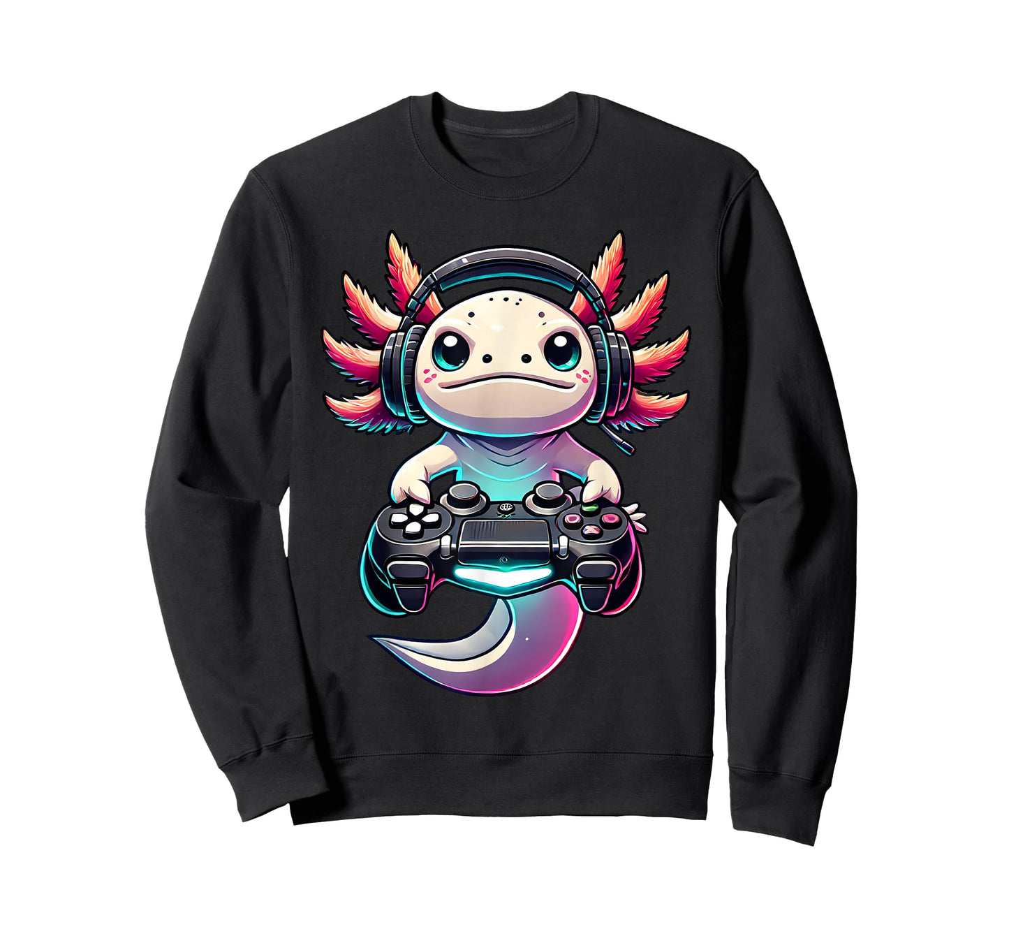 Funny Axolotl Retro Gamer Video Games Boys Girls Kids T-Shirt