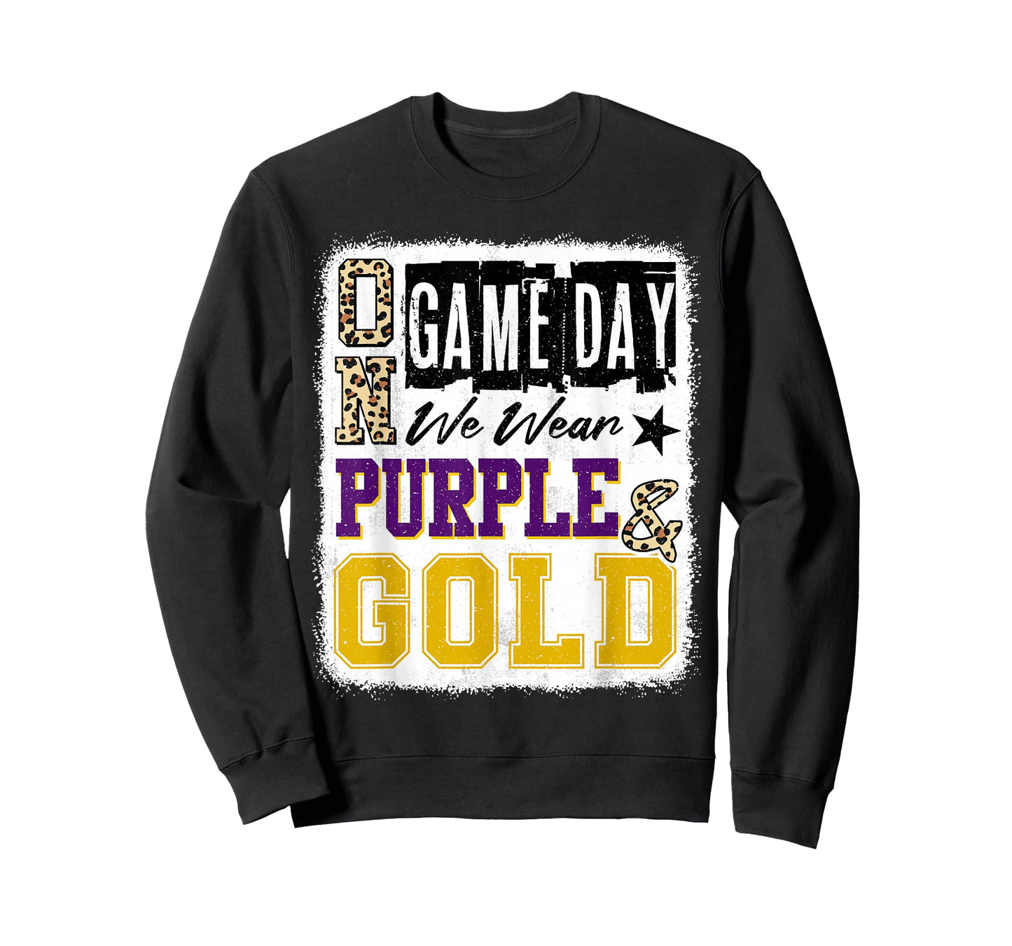 On Gameday Football We Wear Purple And Gold School Spirit T-Shirt