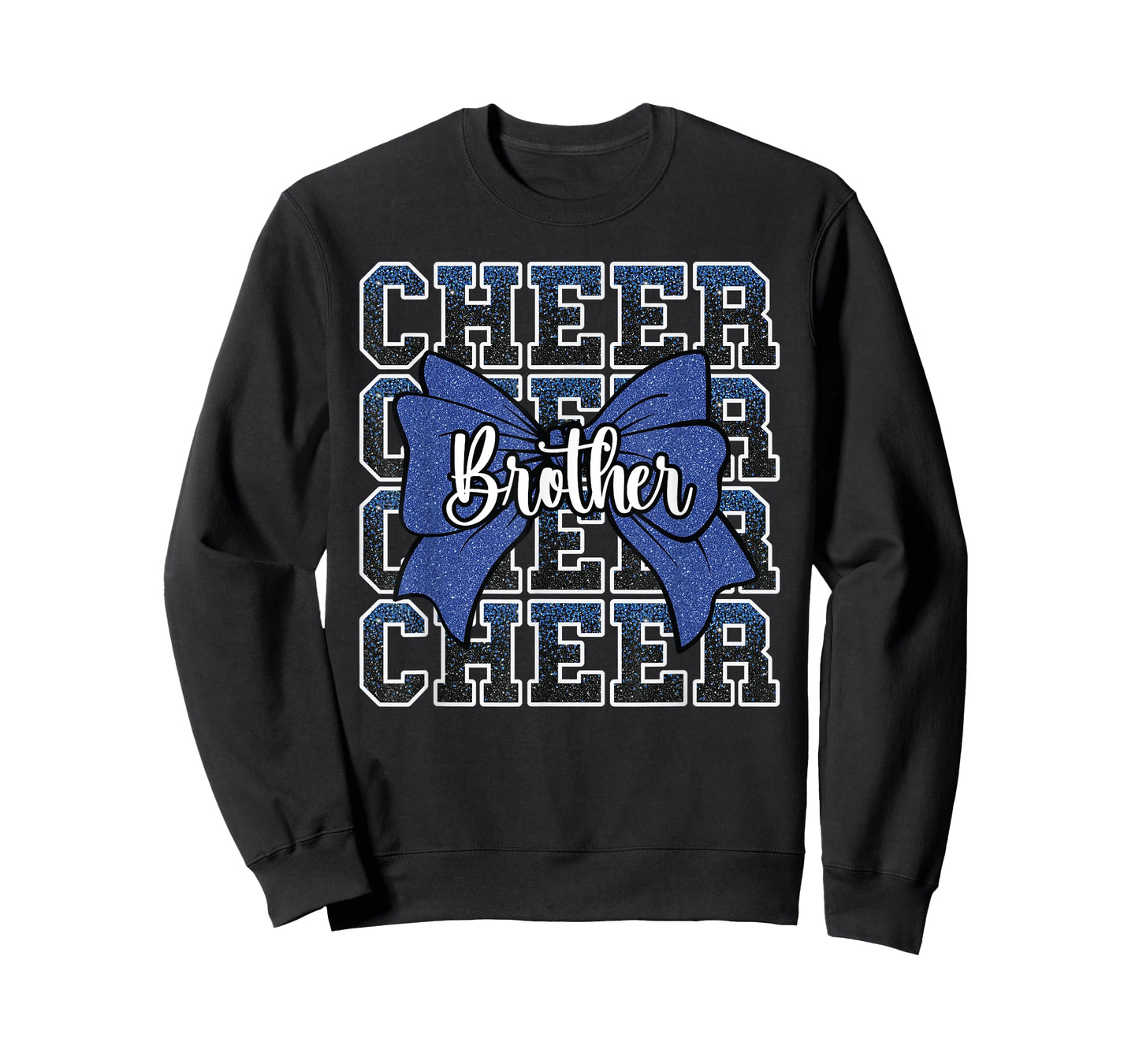 Cheer Brother Bow Sport Cheerleader Cheerleading Blue T-Shirt