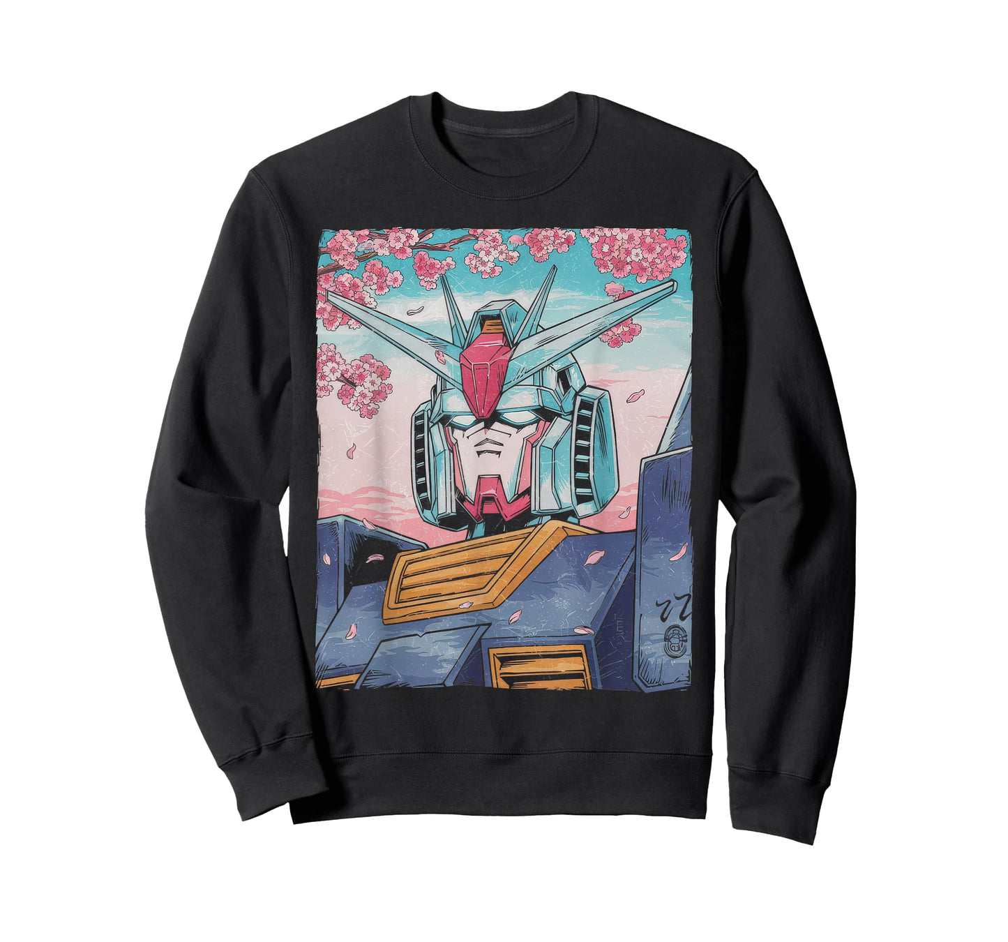 Mecha Tshirt Japanese Mecha Robot Head Anime Art Ukiyo-E T-Shirt