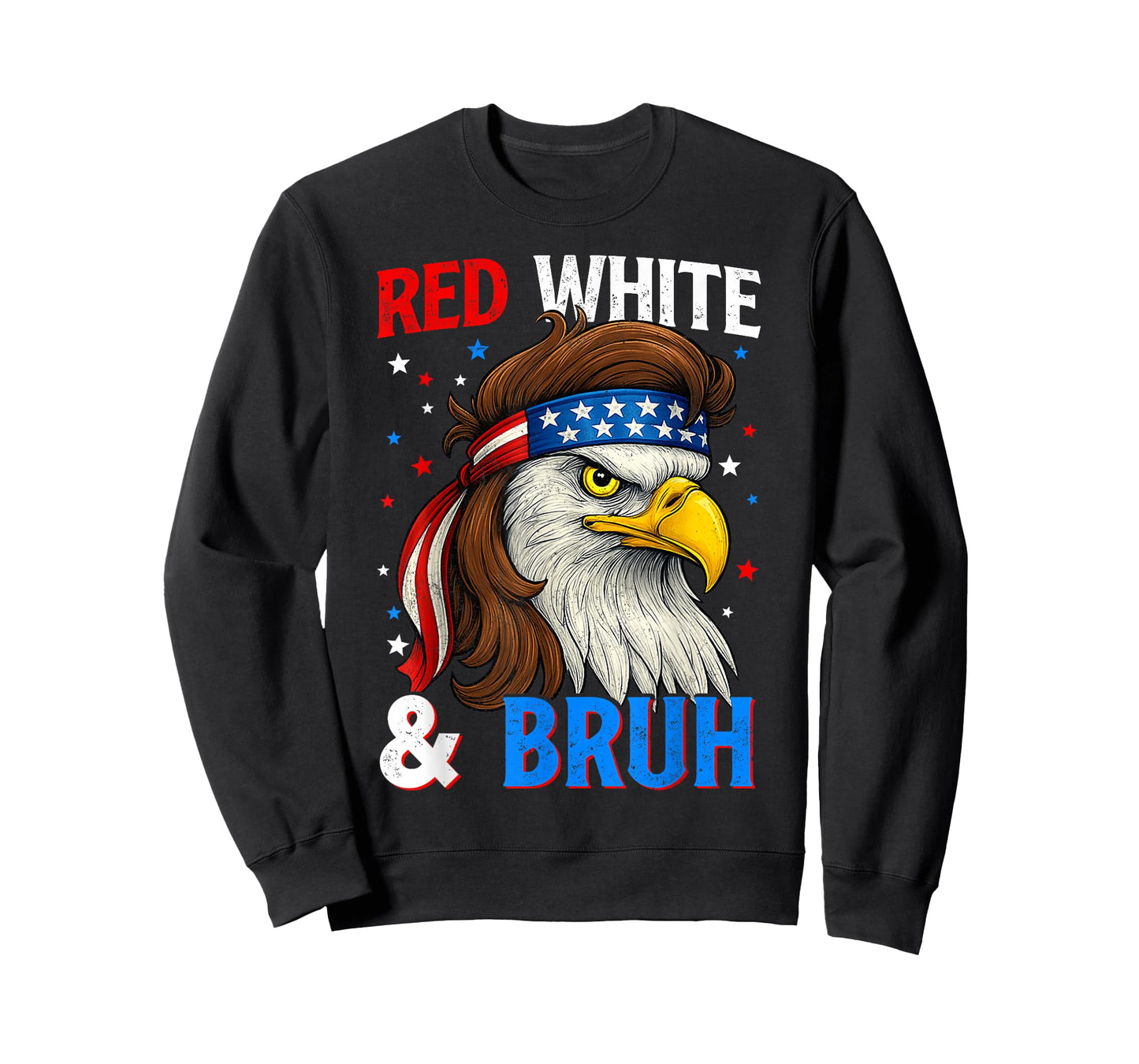 Patriotic Red White & Bruh America eagle mullet 4th Of July T-Shirt