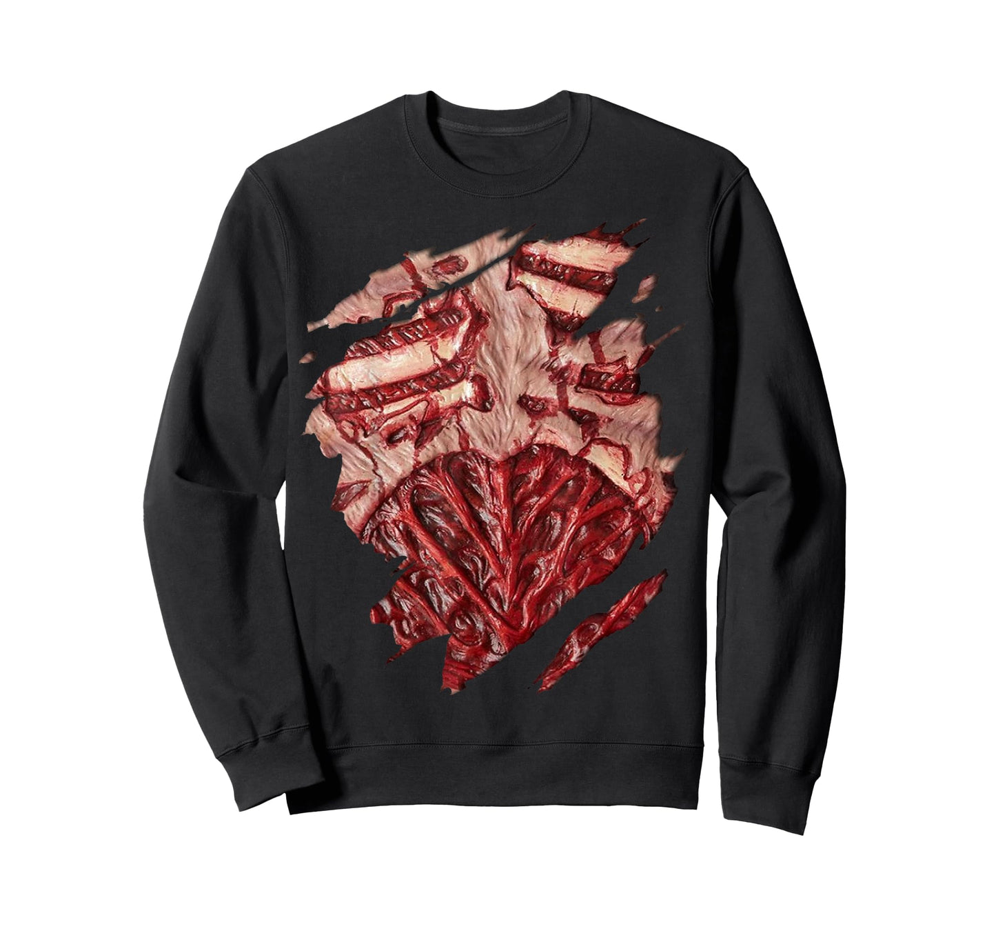 Zombie Chest Blood And Guts Halloween Costume T-Shirt