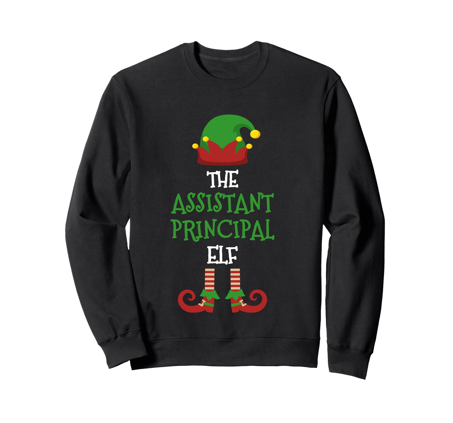 Assistant Principal Elf Matching Pajamas Christmas Teacher Long Sleeve T-Shirt