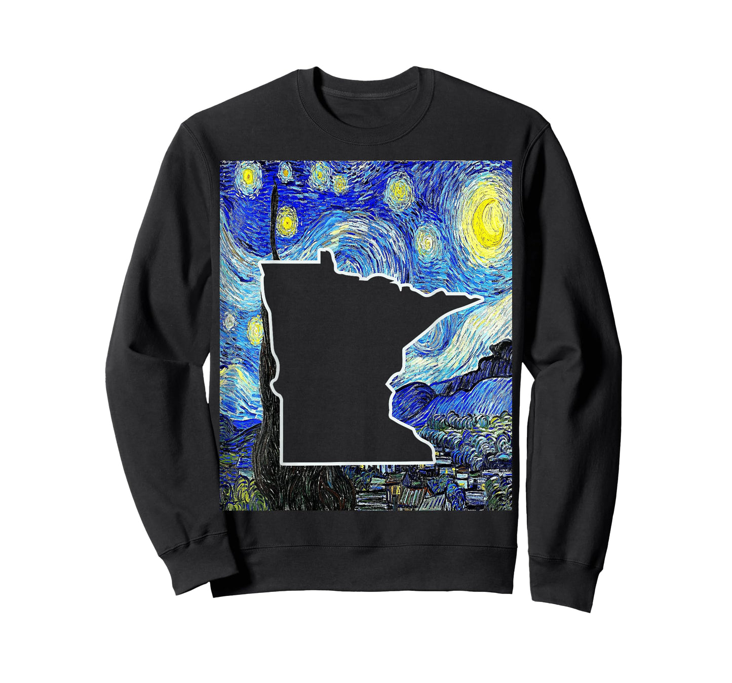 Minnesota State Starry Night Minnesota Map Minnesotan T-Shirt