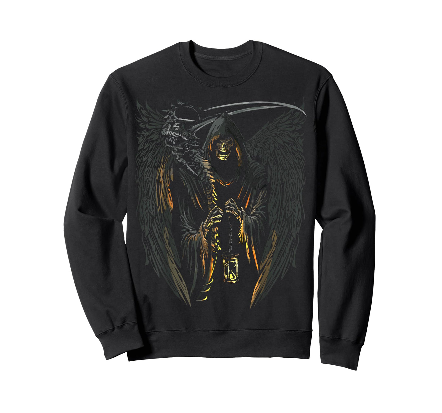 Angel of Death Grim Reaper Scary Halloween Occult Dark Art T-Shirt