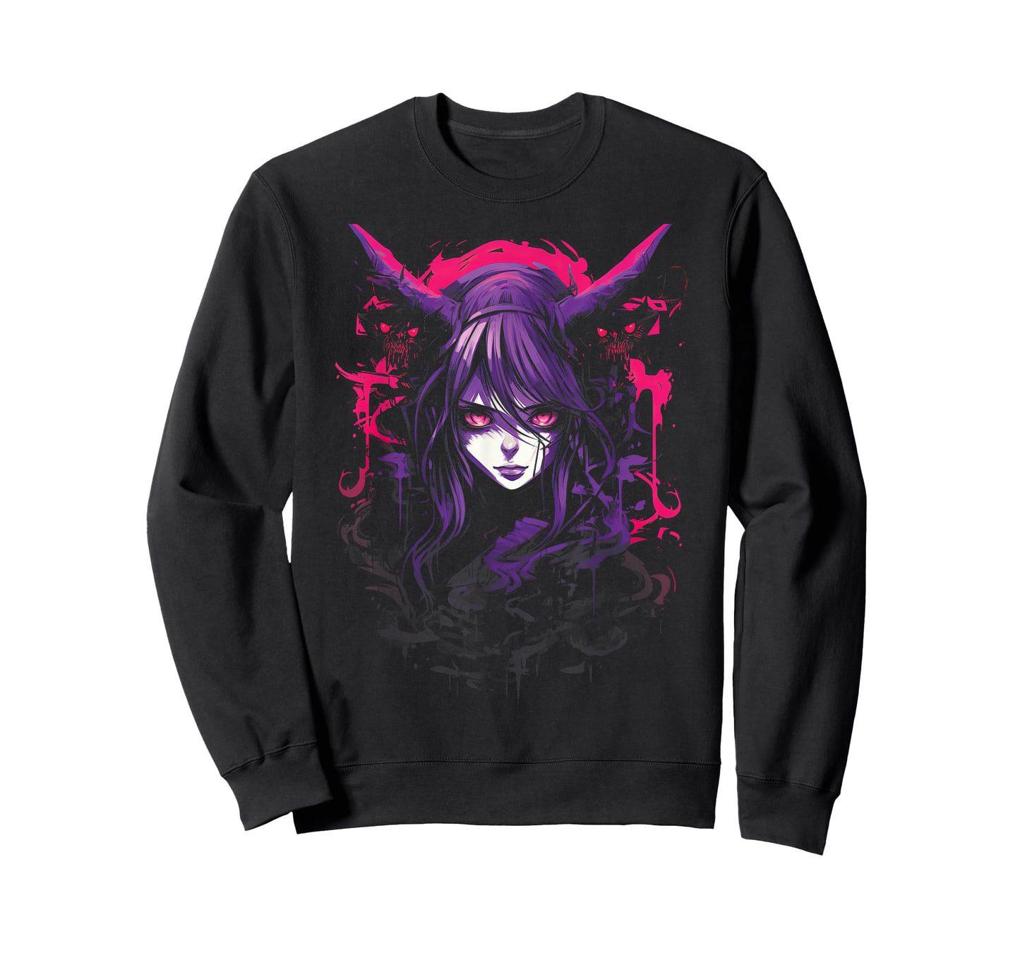 Anime Goth Girl Japanese Aesthetic Grunge Horror T-Shirt