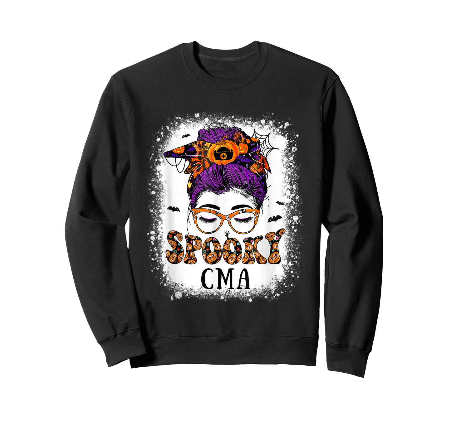 Spooky CMA Witch Leopard Messy Bun Halloween Costumes T-Shirt