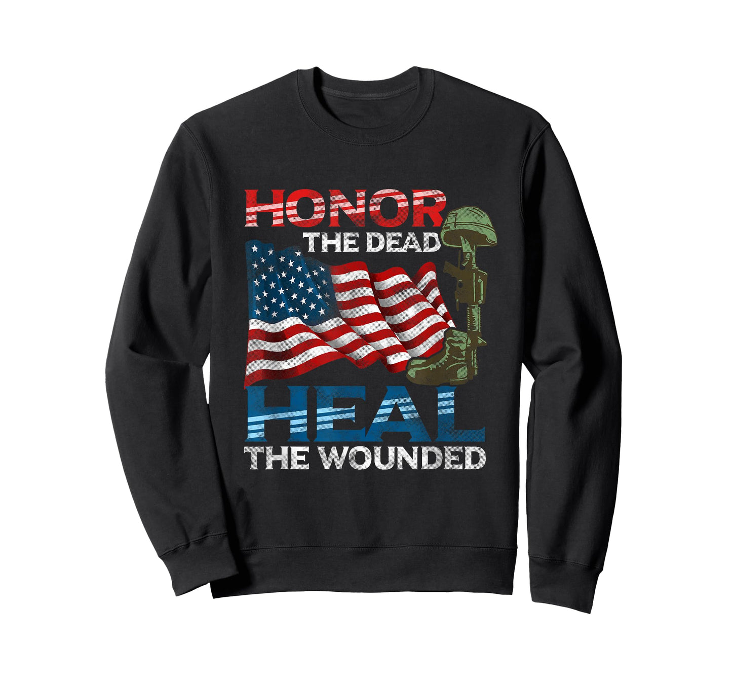 Military Service Honor The Dead Heal The Wounded Warrior T-Shirt